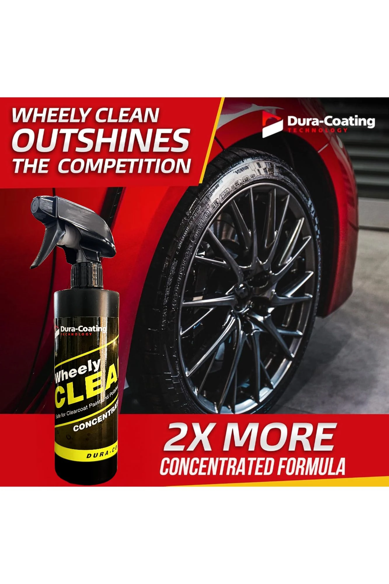 DURA-COATING TECHNOLOGY Wheely Clean Concentrate - Good for Chrome Wheel Cleaner, Clear-Coated, or Aluminum Wheel Cleaner - P product photo, view 4 of 5
