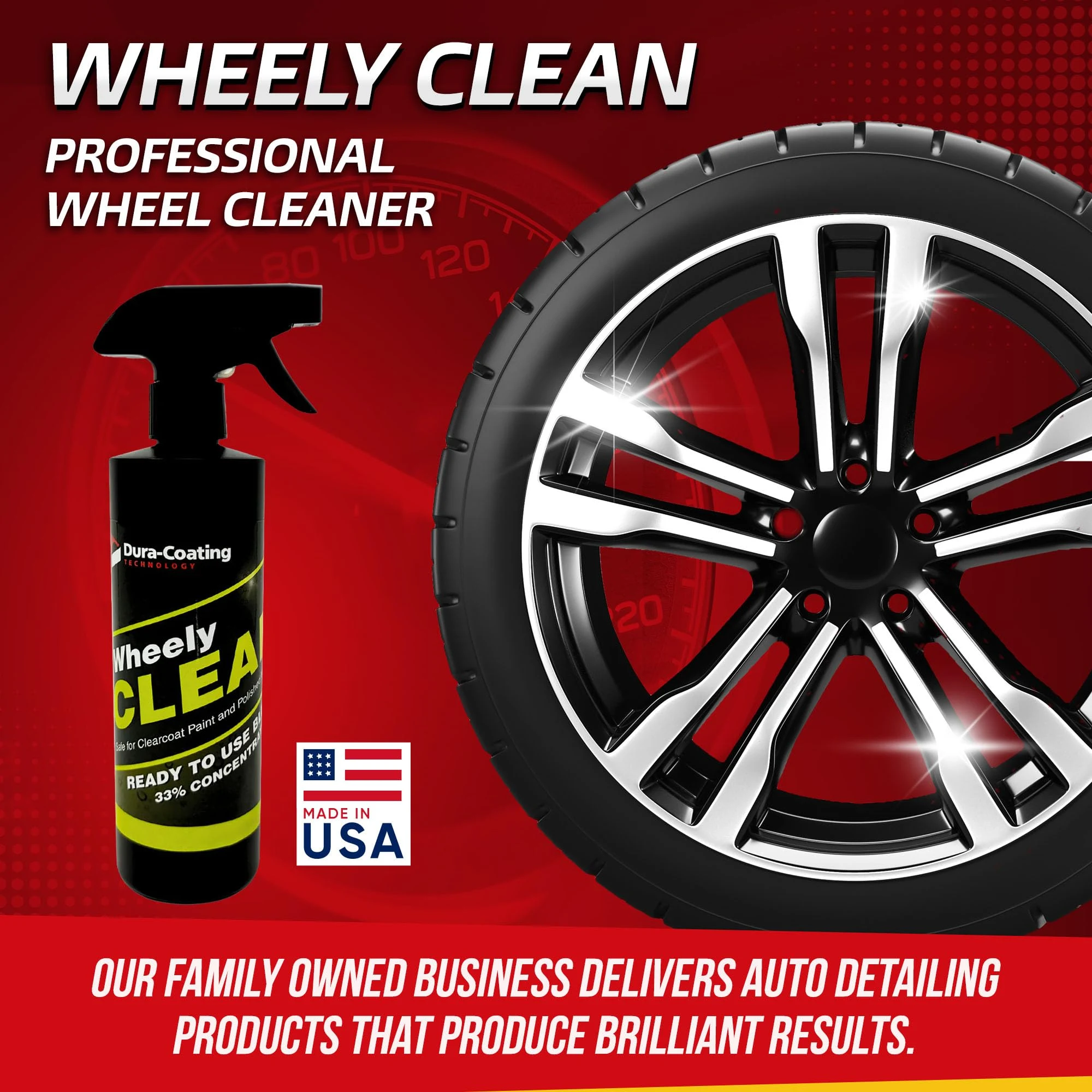 DURA-COATING TECHNOLOGY Wheely Clean - Professional Wheel Cleaner Spray - Ready-to-Use Tire Cleaner and Rim Cleaner - Suitabl product photo, view 3 of 7