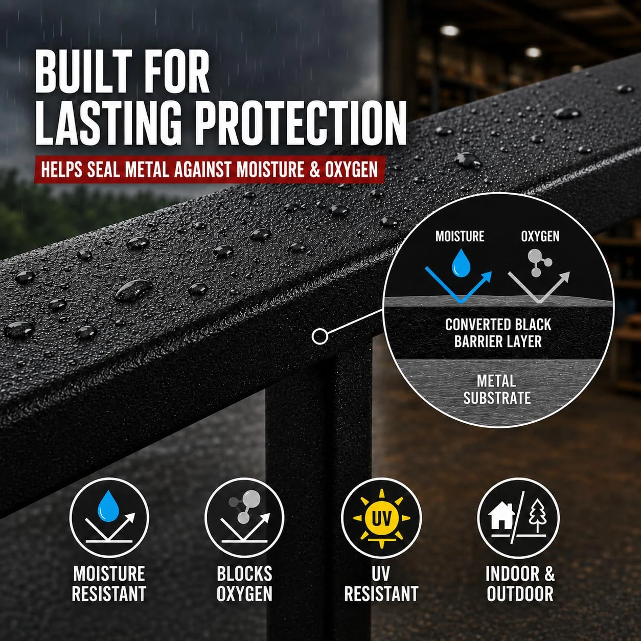 DWIL Rust Converter for Metal, 𝟮 𝗶𝗻 𝟭 𝗛𝗶𝗴𝗵-𝗙𝗹𝗼𝘄 Fluidity Metal Paint, Converts Rust to Long-Lasting Protective Co product photo, view 5 of 7