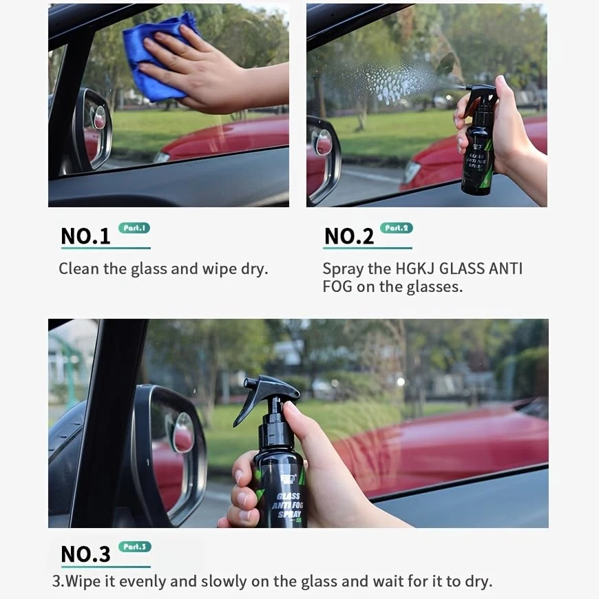 EAFCAuto Anti Fog Spray Car Defogger Glass Antifog Cleaner Coating Liquid Oil Film Removing Spray Anti-Fog for Windows Screen product photo, view 5 of 7