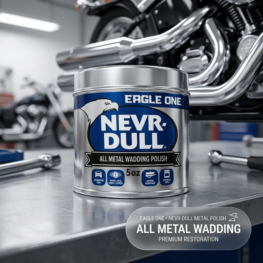 Eagle One Nevr Dull All Metal Wadding Polish, Chrome and Metal Cleaner for Cars, Kitchens, Bathrooms, Easy Tear Pads for Stai product photo, view 1 of 7