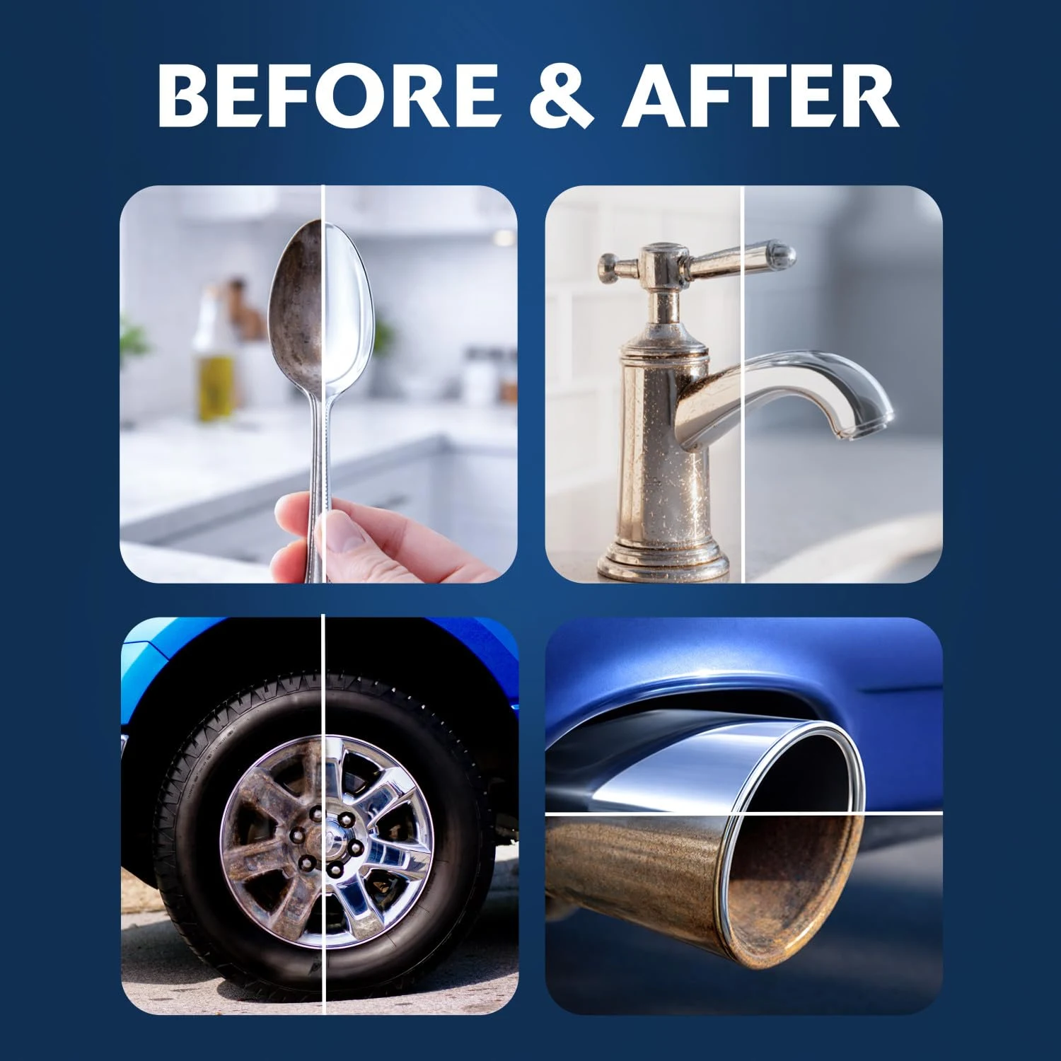 Eagle One Nevr Dull All Metal Wadding Polish, Chrome and Metal Cleaner for Cars, Kitchens, Bathrooms, Easy Tear Pads for Stai product photo, view 7 of 7