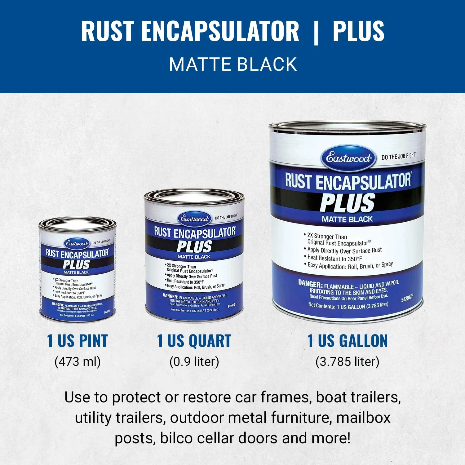 Eastwood Matte Black Rust Encapsulator Plus product photo, view 3 of 7