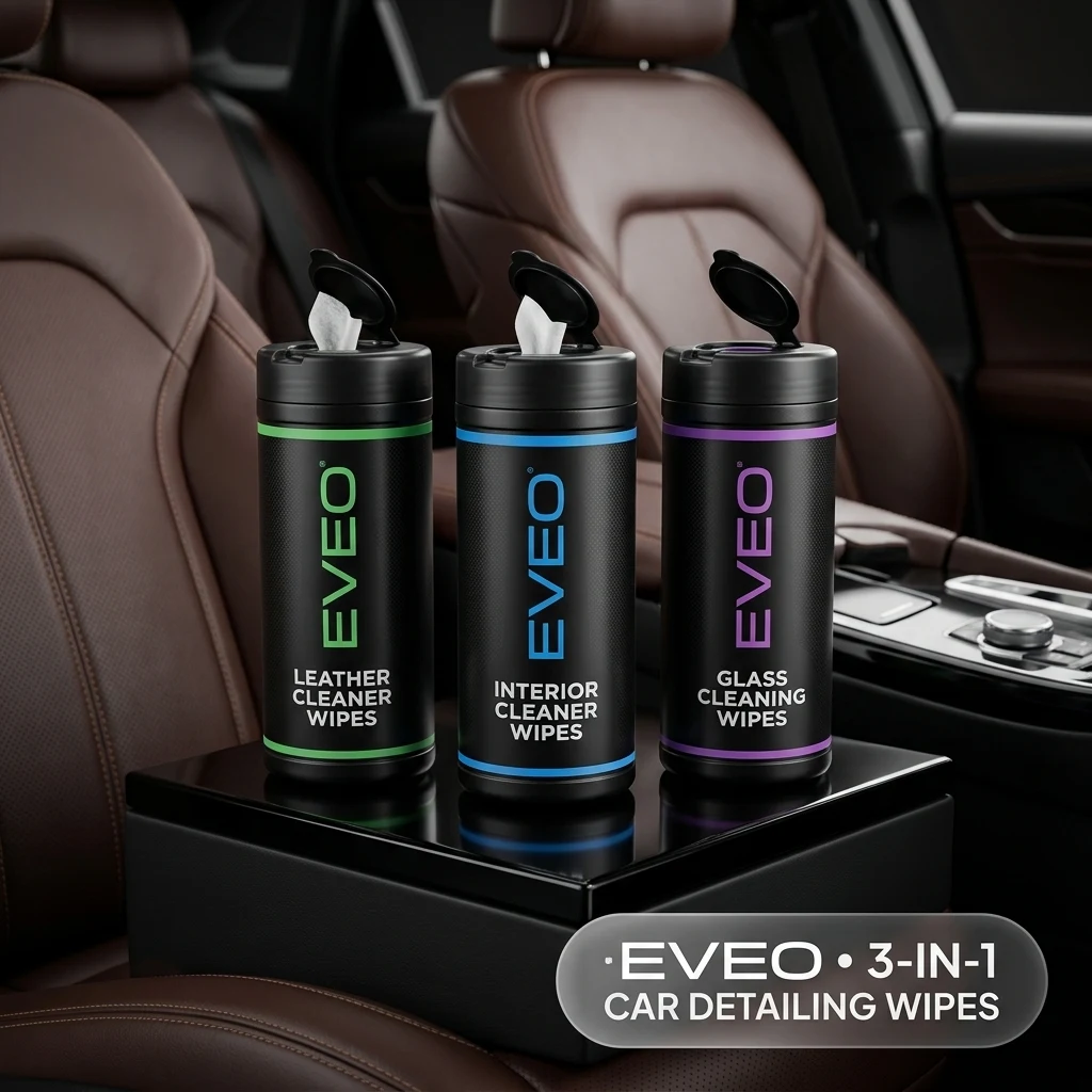EVEO Car Wipes Interior Cleaning Kit -3-in-1 Car Cleaning Wipes Car Interior Wipes product photo, view 1 of 6