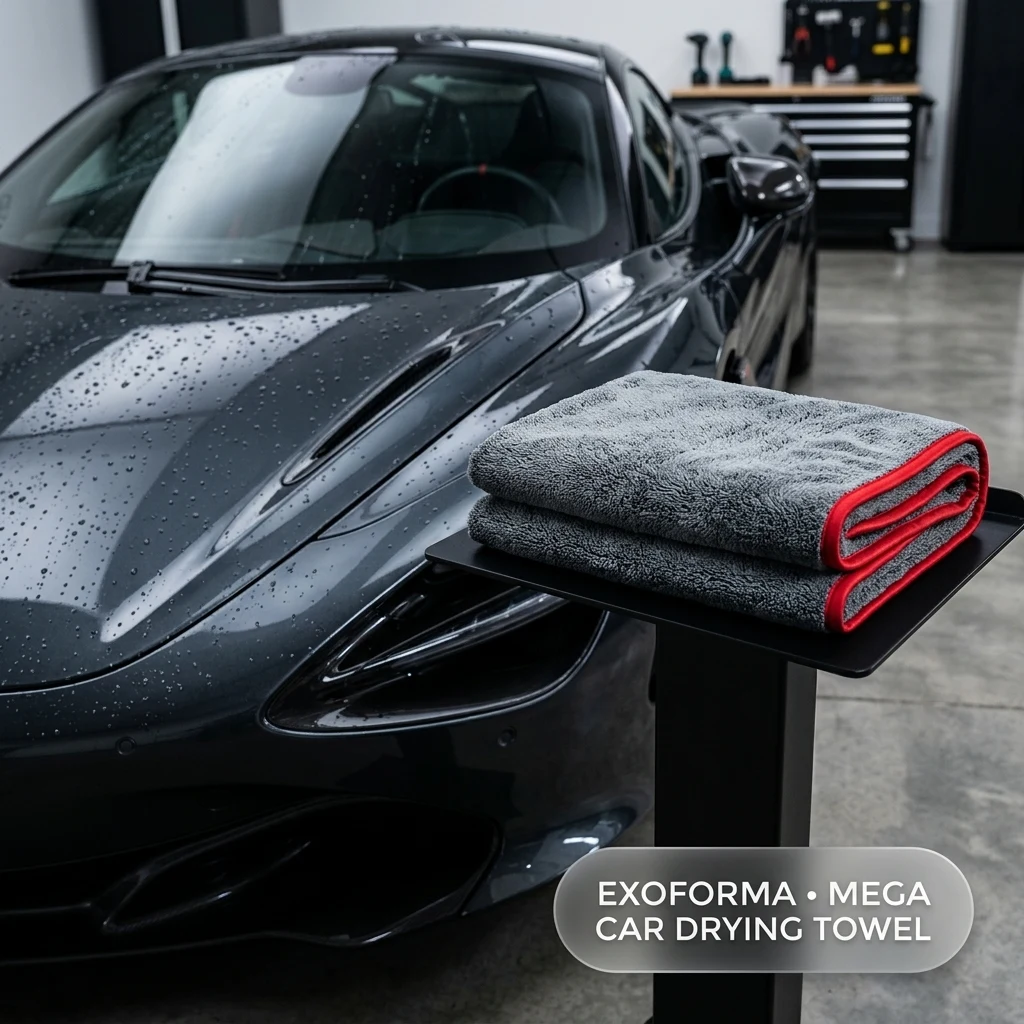ExoForma Mega Car Drying Towel - Holds Up to 9 lbs, No Streaks, Scratches, or Water Spots product photo