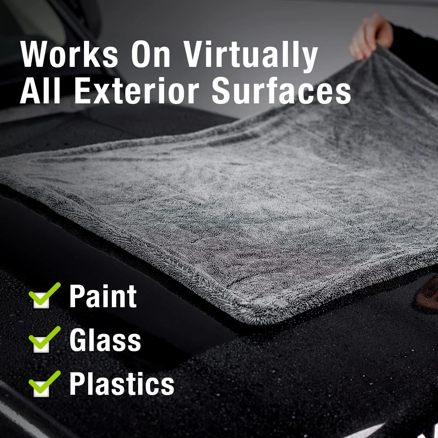 ExoForma Mega Car Drying Towel - Holds Up to 9 lbs, No Streaks, Scratches, or Water Spots product photo, view 3 of 7