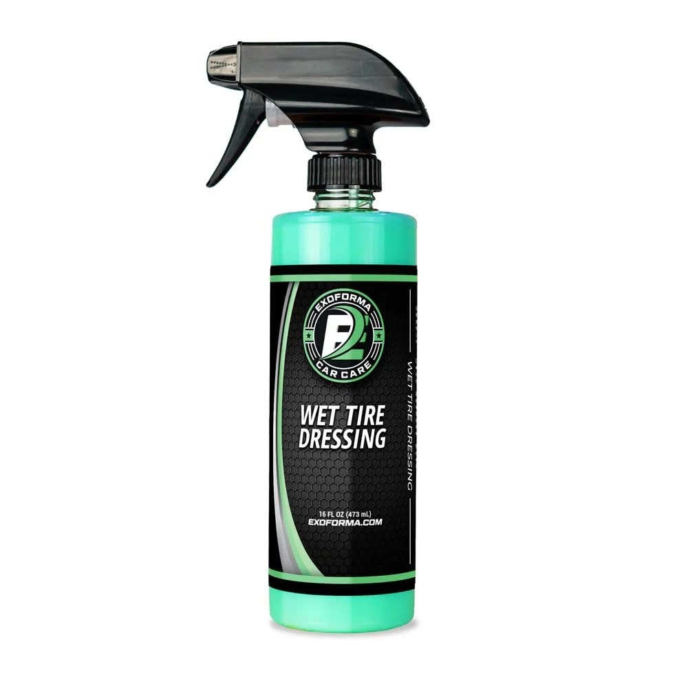 ExoForma Wet Tire Dressing Spray - Extremely High Shine Tire Dressing for That Wet Look - No Sling, Non-Greasy Silicone Formu product photo, view 2 of 7