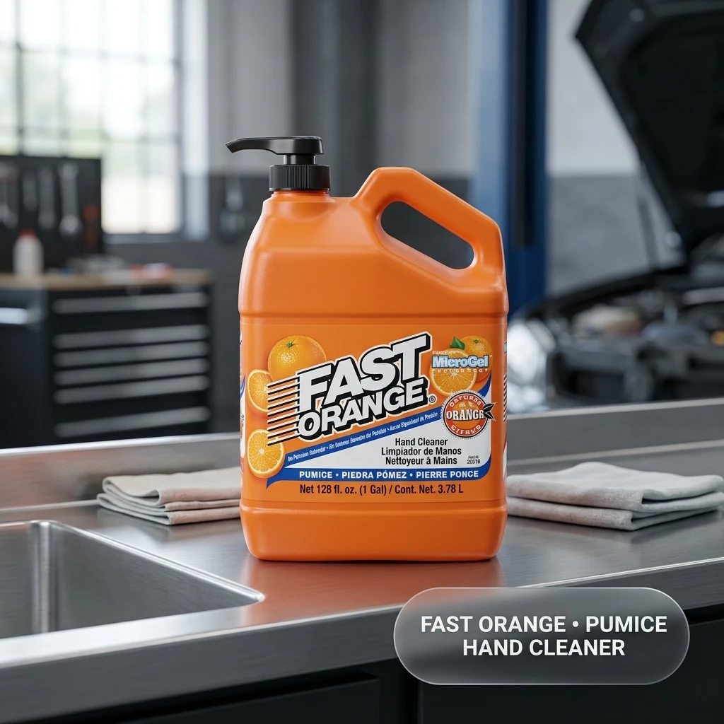 Fast Orange 25219 Pumice Lotion, Heavy Duty Hand Cleaner, Natural Citrus Scent, Waterless Cleaner for Mechanics, Strong Greas product photo, view 1 of 8