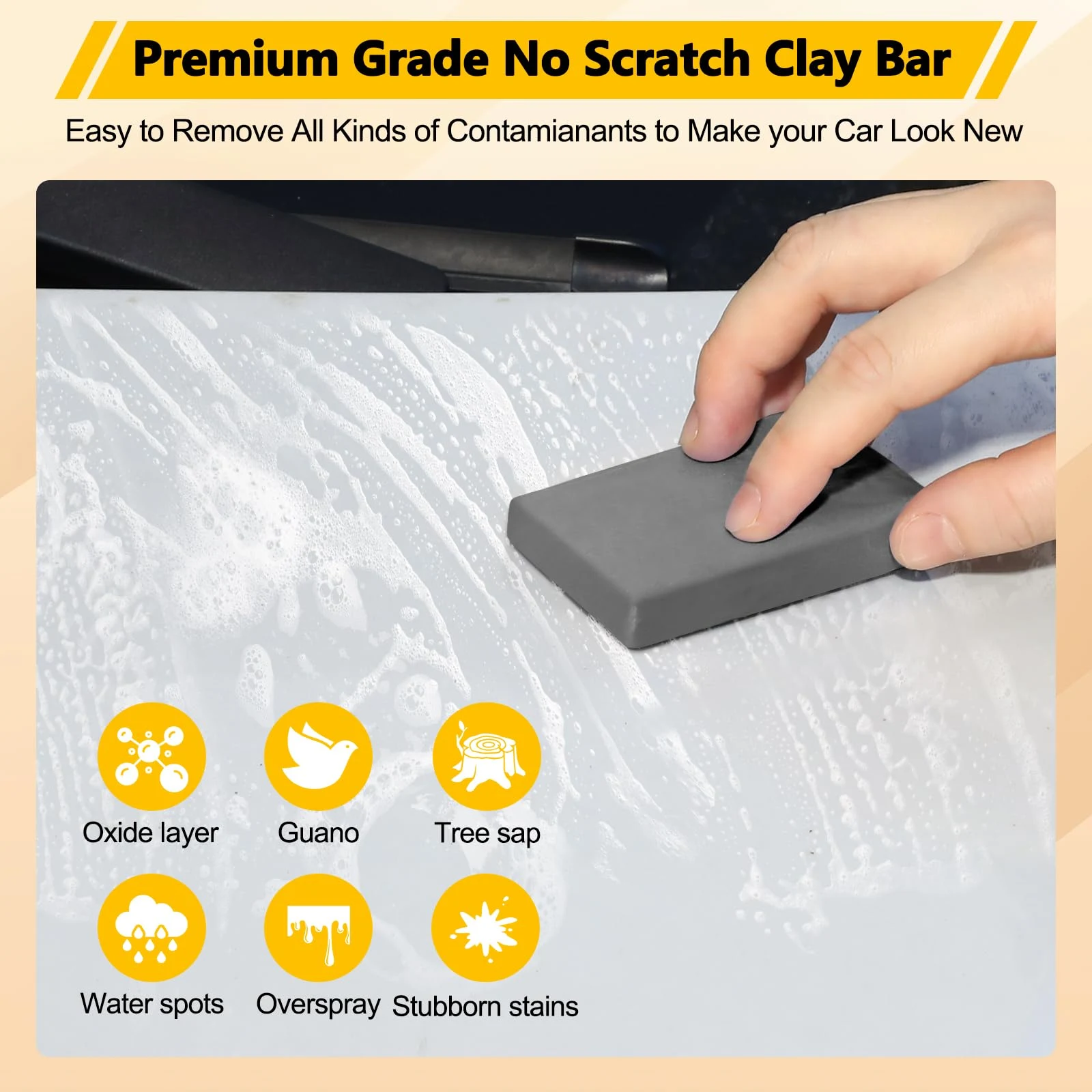 Fitosy Car Clay Bar 4 Pack 400g, Premium Grade No Scratch Deatil Clean product photo, view 3 of 8