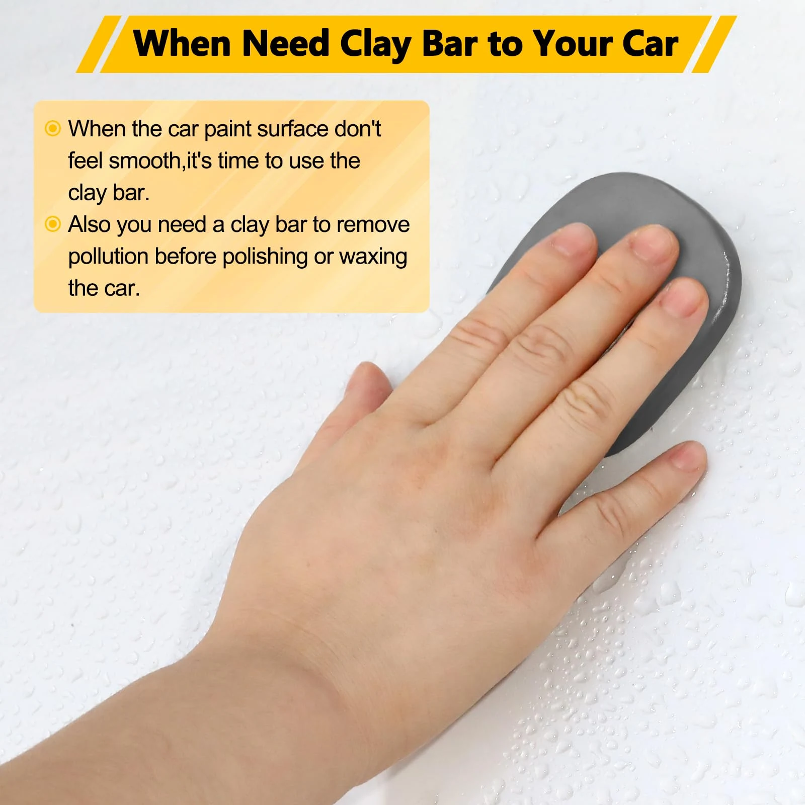 Fitosy Car Clay Bar 4 Pack 400g, Premium Grade No Scratch Deatil Clean product photo, view 8 of 8