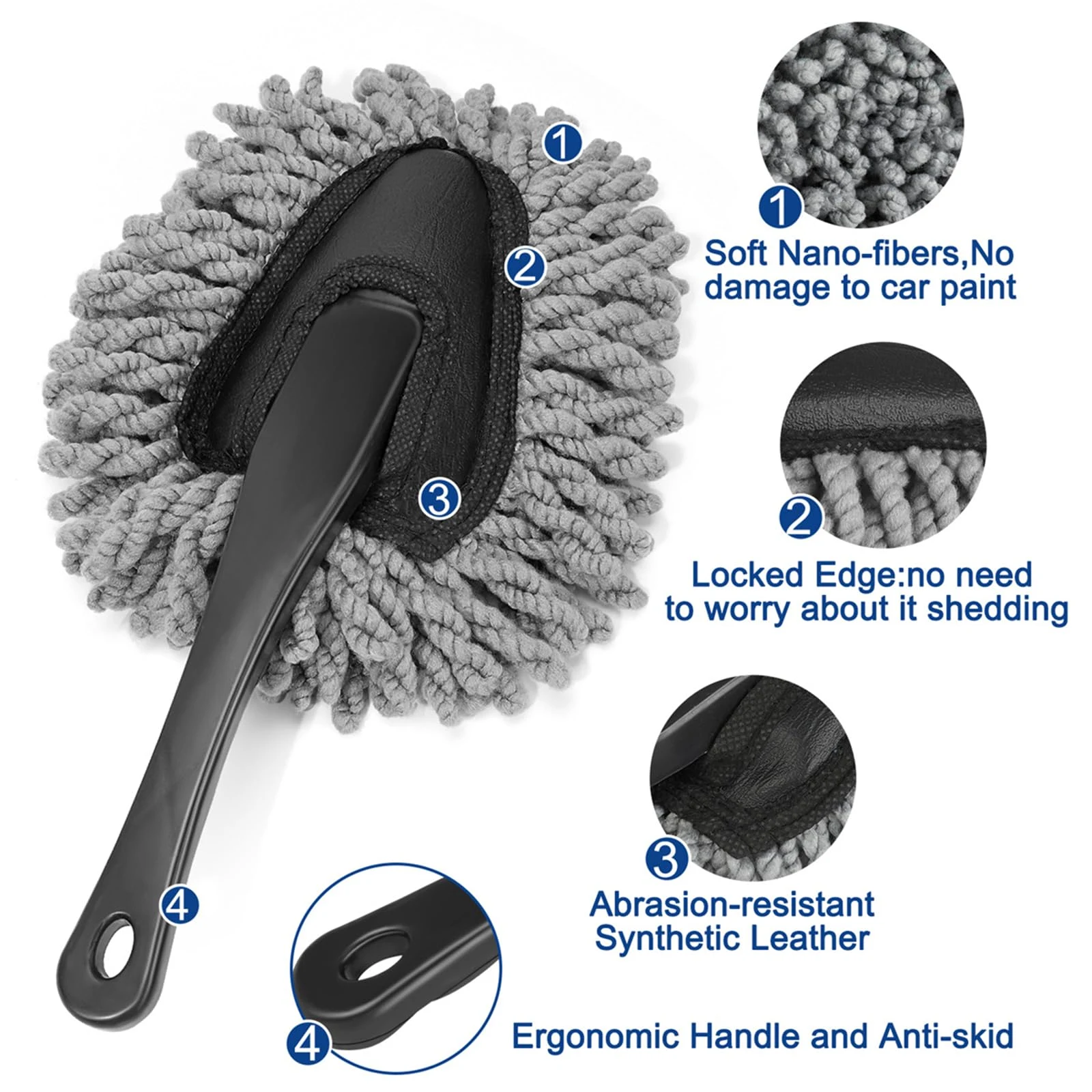Fitosy Car Interior Duster Detail Brush Cleaning Gel Kit, Dust Remover product photo, view 3 of 8