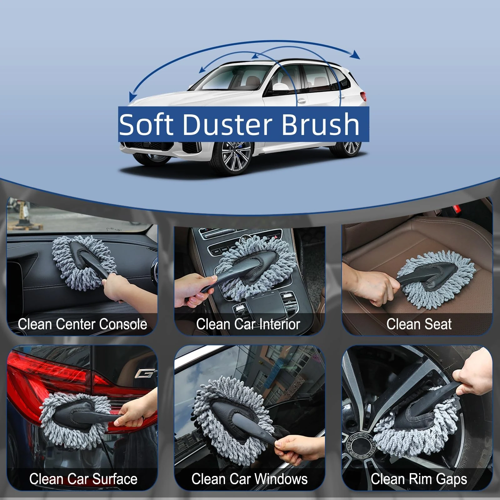 Fitosy Car Interior Duster Detail Brush Cleaning Gel Kit, Dust Remover product photo, view 4 of 8