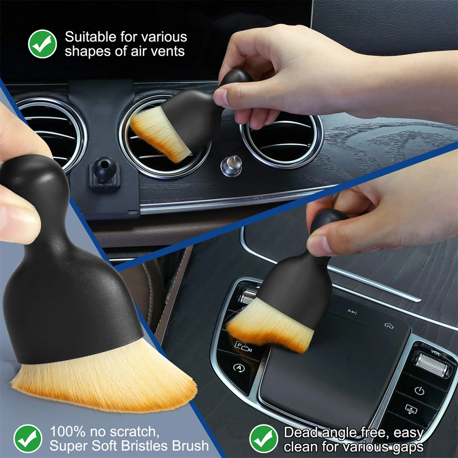 Fitosy Car Interior Duster Detail Brush Cleaning Gel Kit, Dust Remover product photo, view 6 of 8