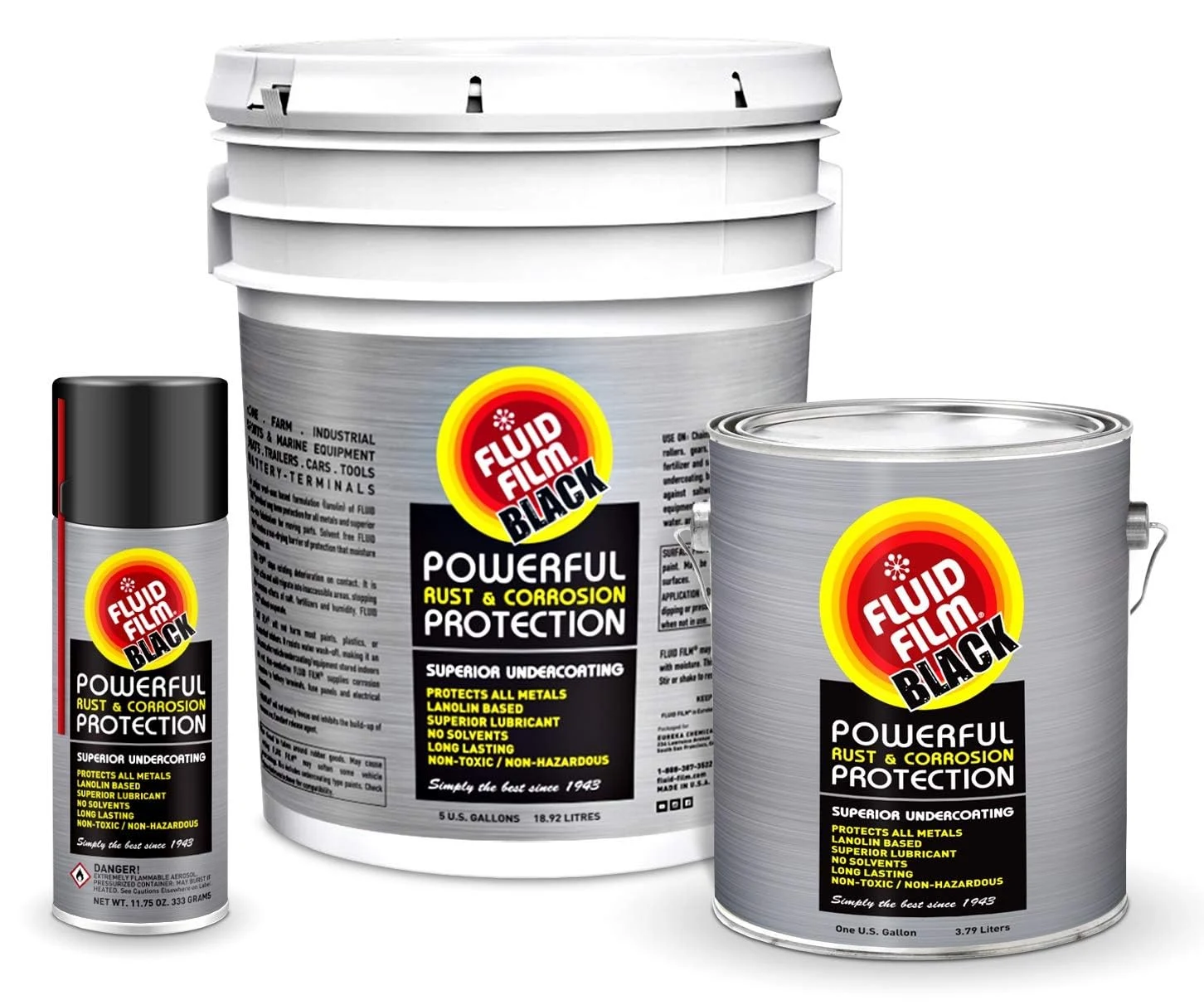 Fluid Film Black Non-Aerosol, Long Lasting Corrosion, Penetrant & Lubricant, Anti-Rust Coating, Protects All Metals in Marine product photo, view 5 of 7