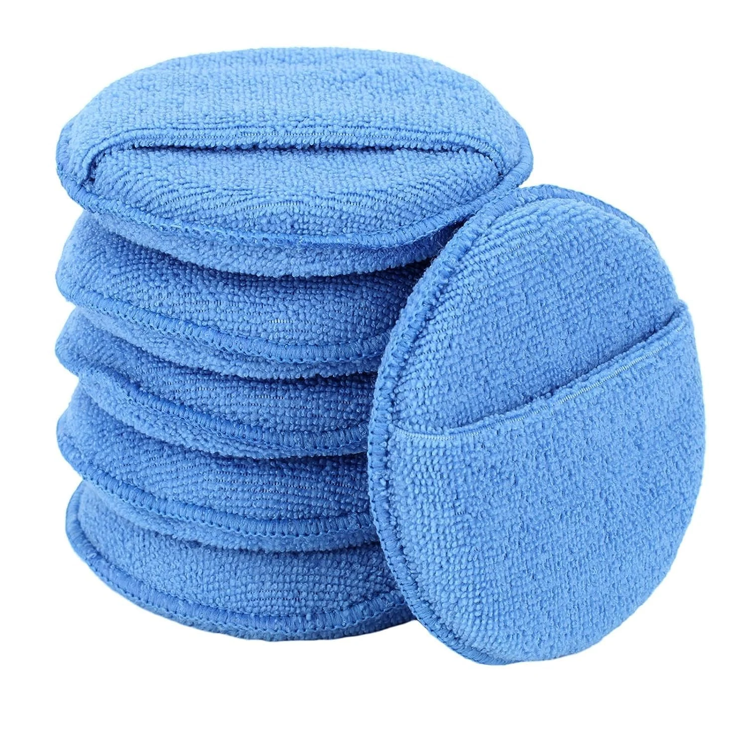 FONAROLL Microfiber Wax Applicator Pads, Car Wax Applicator with Finger Pocket, Buffing & Detail Polishing Foam Pads for Car product photo, view 2 of 7