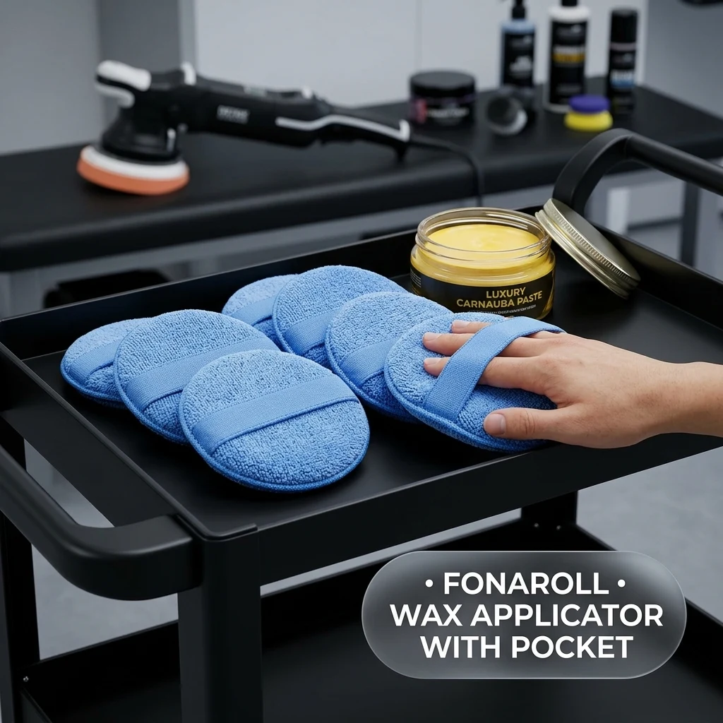 FONAROLL Microfiber Wax Applicator Pads, Car Wax Applicator, Buffing & Detail Polishing Foam Pads for Car Cleaning and Fine P product photo