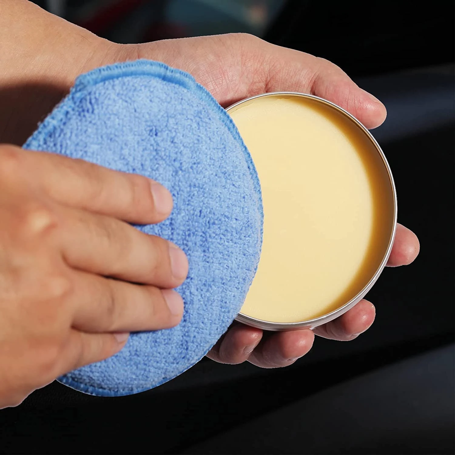 FONAROLL Microfiber Wax Applicator Pads, Car Wax Applicator, Buffing & Detail Polishing Foam Pads for Car Cleaning and Fine P product photo, view 4 of 7
