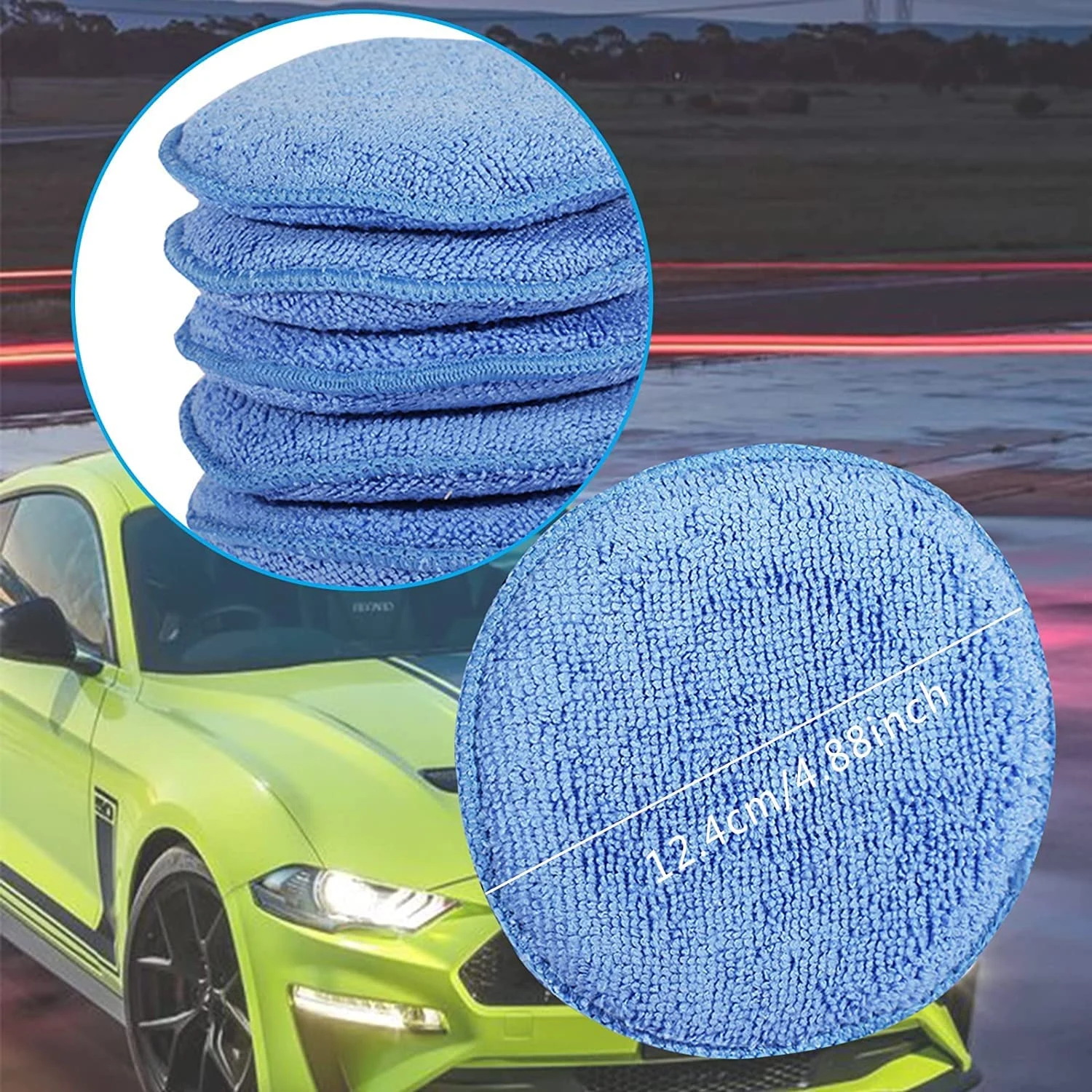 FONAROLL Microfiber Wax Applicator Pads, Car Wax Applicator, Buffing & Detail Polishing Foam Pads for Car Cleaning and Fine P product photo, view 5 of 7