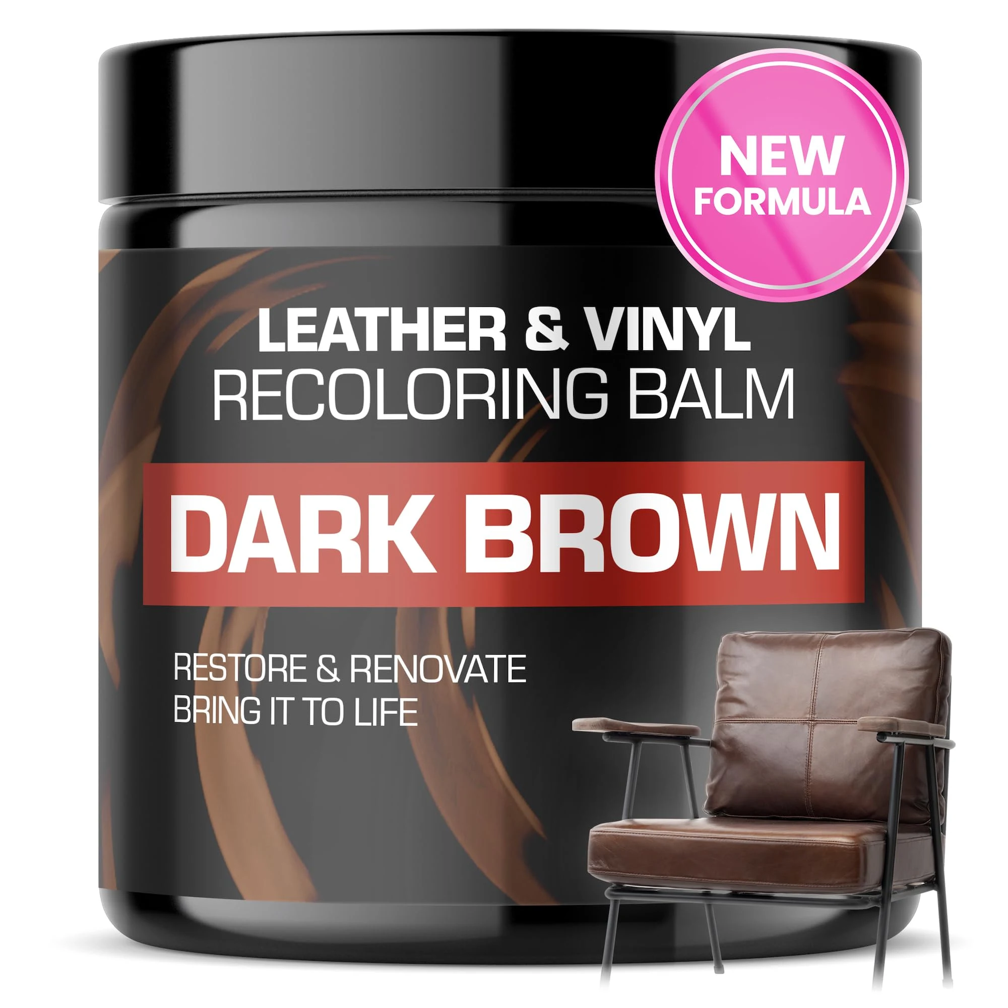 FORTIVO Leather Recoloring Balm, Leather Color Restorer, Scratch Remover, Couch Paint and Repair, Leather Balm for Couches - product photo, view 2 of 7