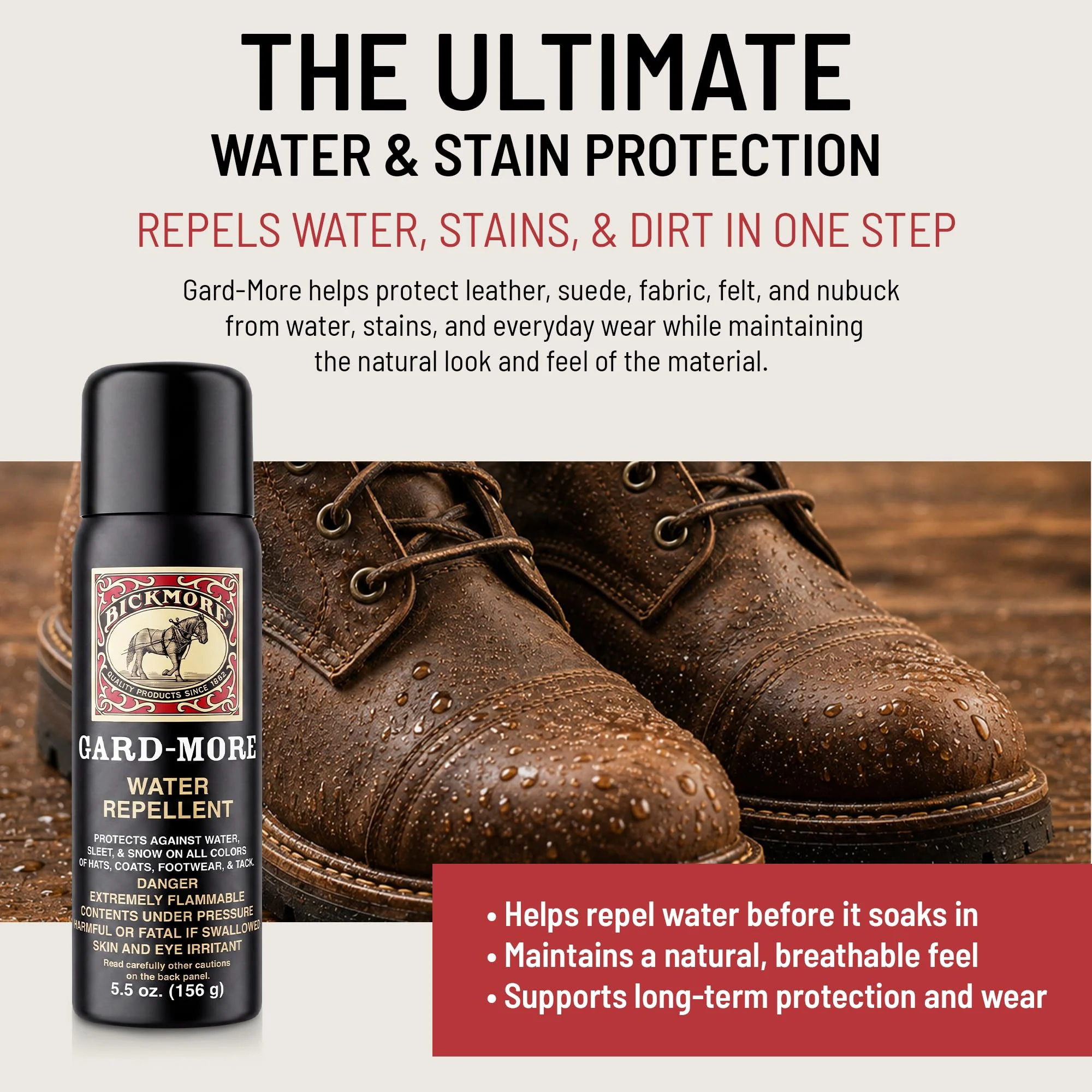 Gard-More Water & Stain Repellent, Leather & Suede Protector Spray product photo, view 3 of 7
