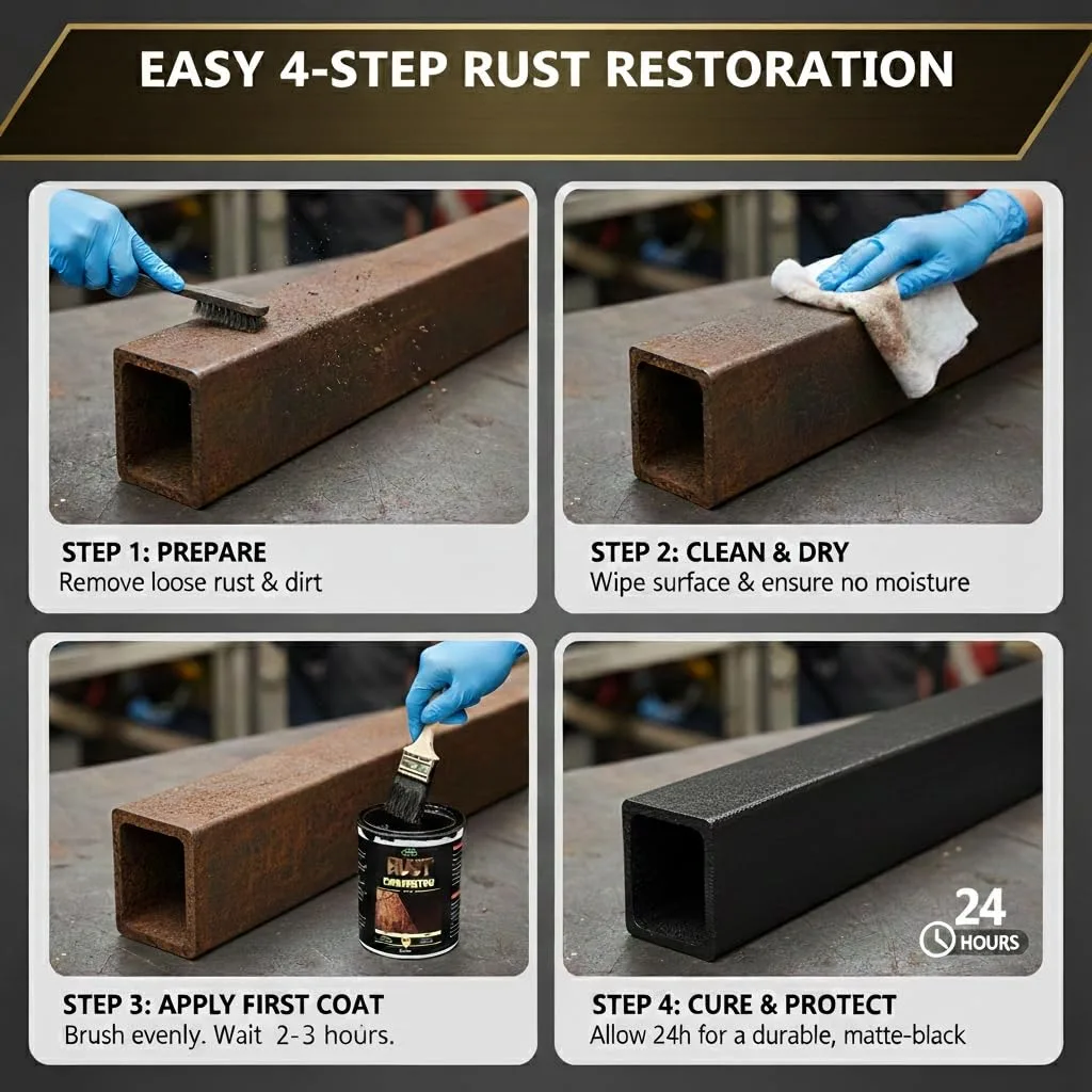 2 in 1 Rust Converter & Metal Primer, 35 oz Black Rust Reformer Paint for Metal, Trailer, Truck Frame, Car Chassis, Ultra Rus product photo, view 15 of 15
