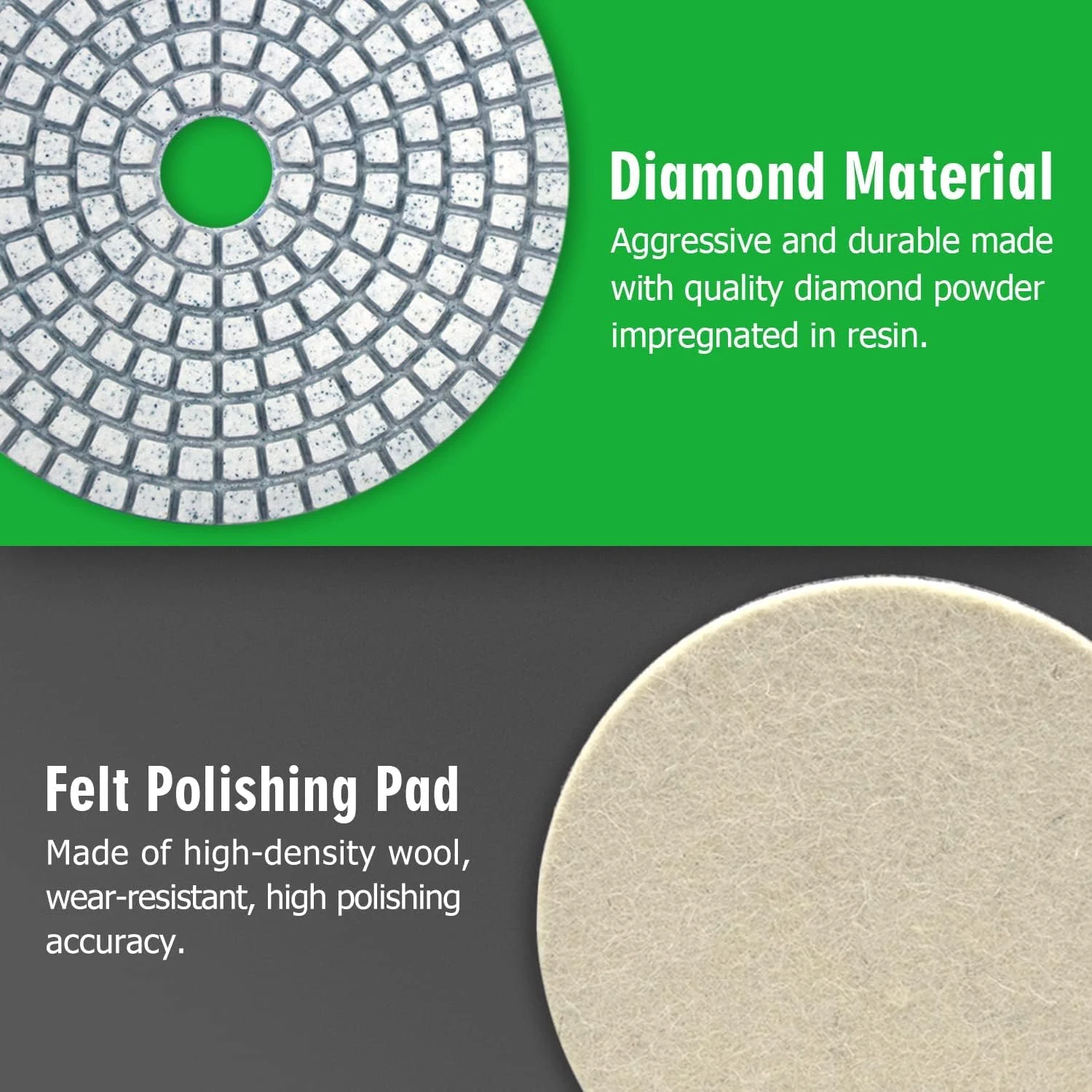 4 Inch Diamond Polishing Pads with 5/8’’-11 Backer Pad product image 3 for car detailing