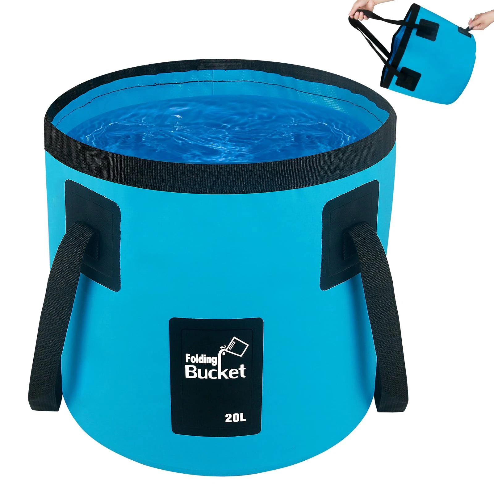 5 Gallon Collapsible Bucket with Handle product image 3 for car wash kit