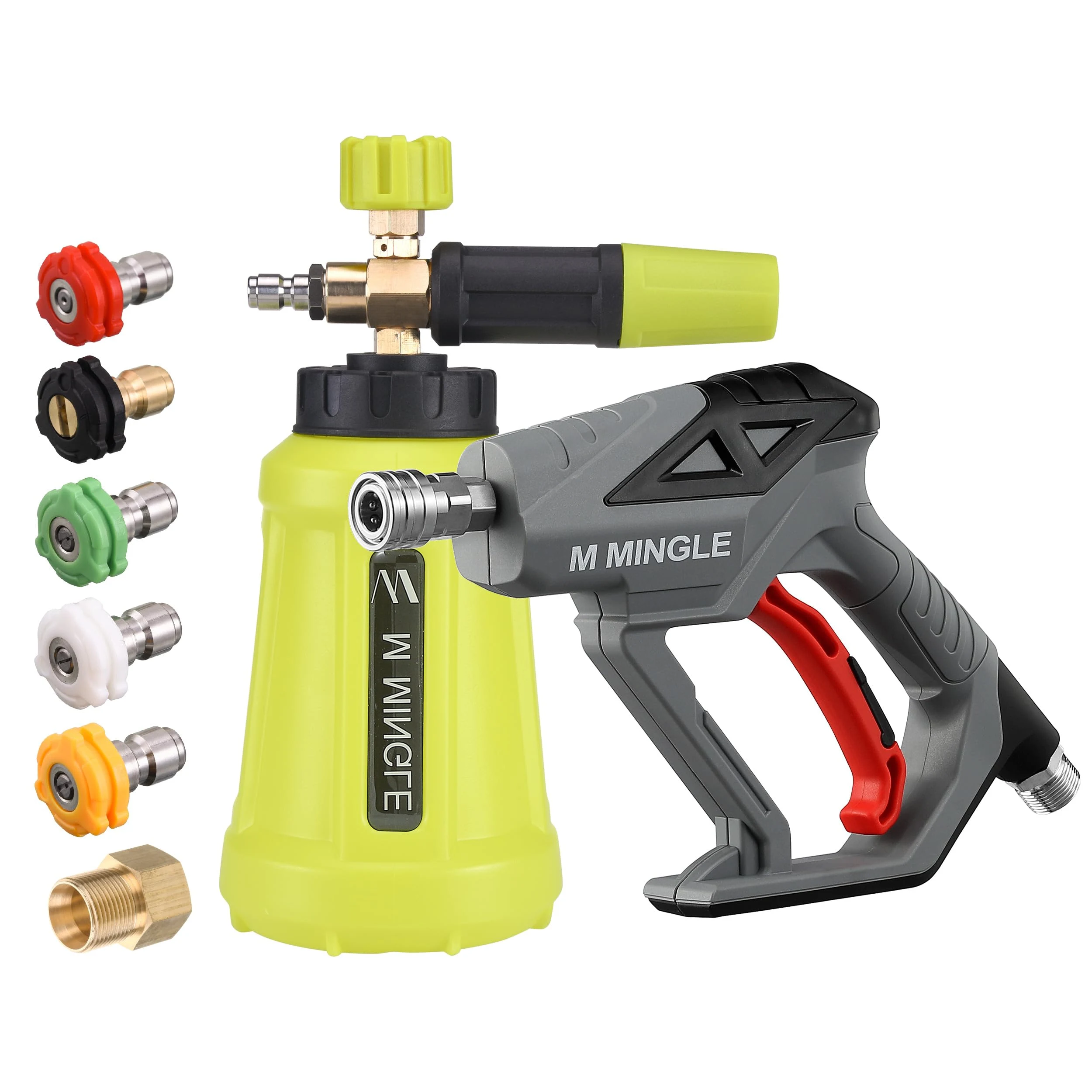 M MINGLE High Pressure Washer Gun Snow Foam Lance, 4000 PSI, 1 Liter product photo, view 2 of 7