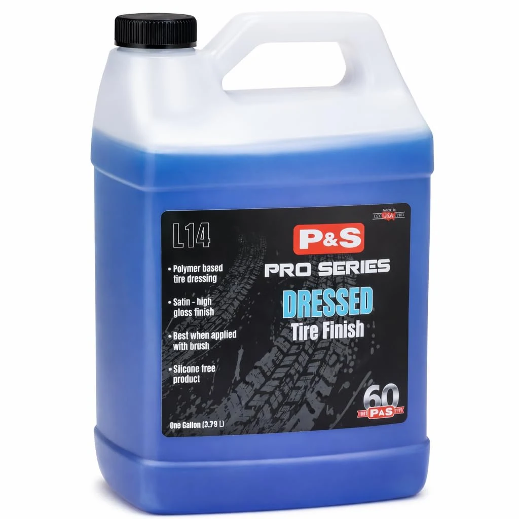 P & S Professional Detail Products Dressed Tire Finish - Water-Based, High-Gloss Tire Dressing for a Clean, Satin Shine - 1 G product photo, view 2 of 5