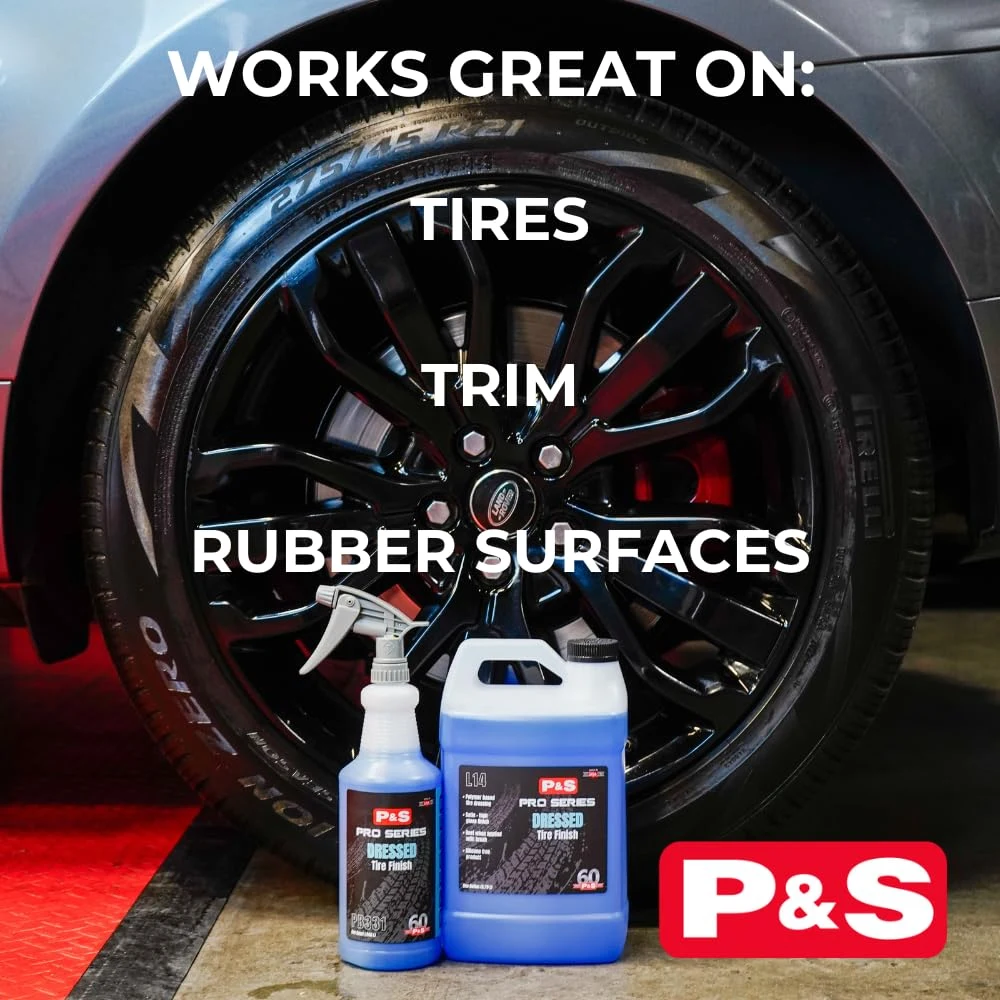 P & S Professional Detail Products Dressed Tire Finish - Water-Based, High-Gloss Tire Dressing for a Clean, Satin Shine - 1 G product photo, view 5 of 5
