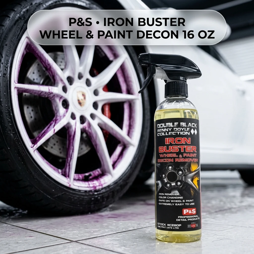 P & S Professional Detail Products Iron Buster Wheel & Paint Decon Remover - pH Balanced, Safe on Alloy, Chrome, Steel & Alum product photo, view 1 of 8