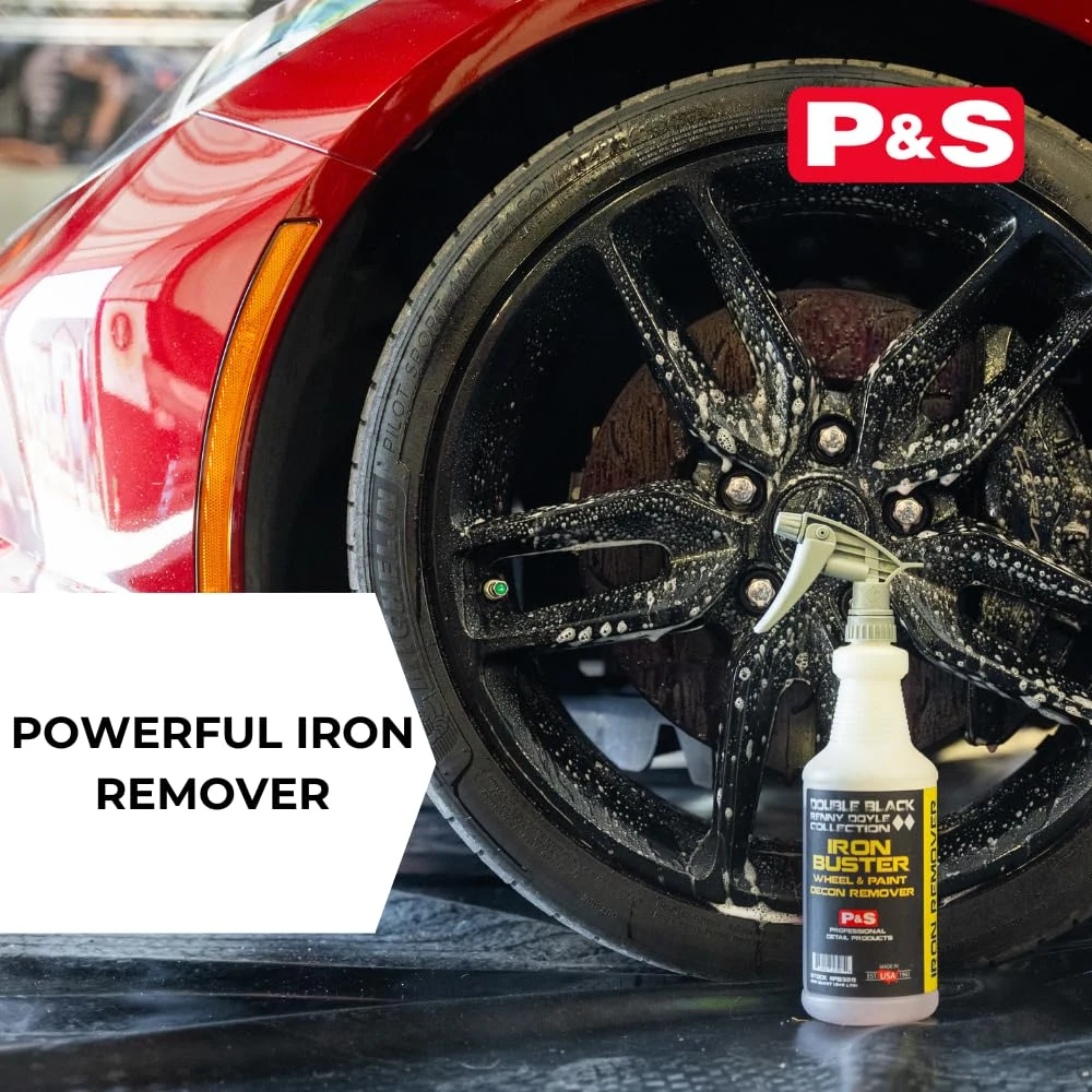 P & S Professional Detail Products Iron Buster Wheel & Paint Decon Remover - pH Balanced, Safe on Alloy, Chrome, Steel & Alum product photo, view 3 of 8