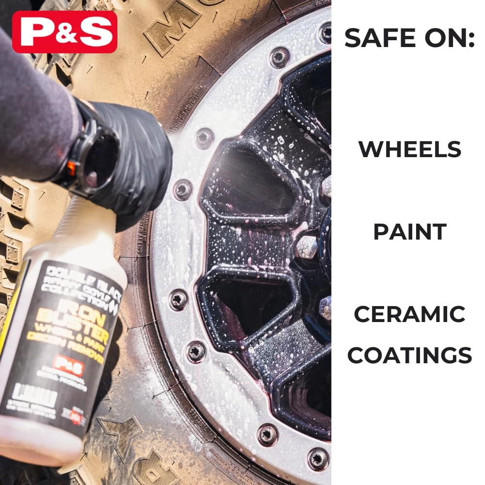 P & S Professional Detail Products Iron Buster Wheel & Paint Decon Remover - pH Balanced, Safe on Alloy, Chrome, Steel & Alum product photo, view 4 of 8