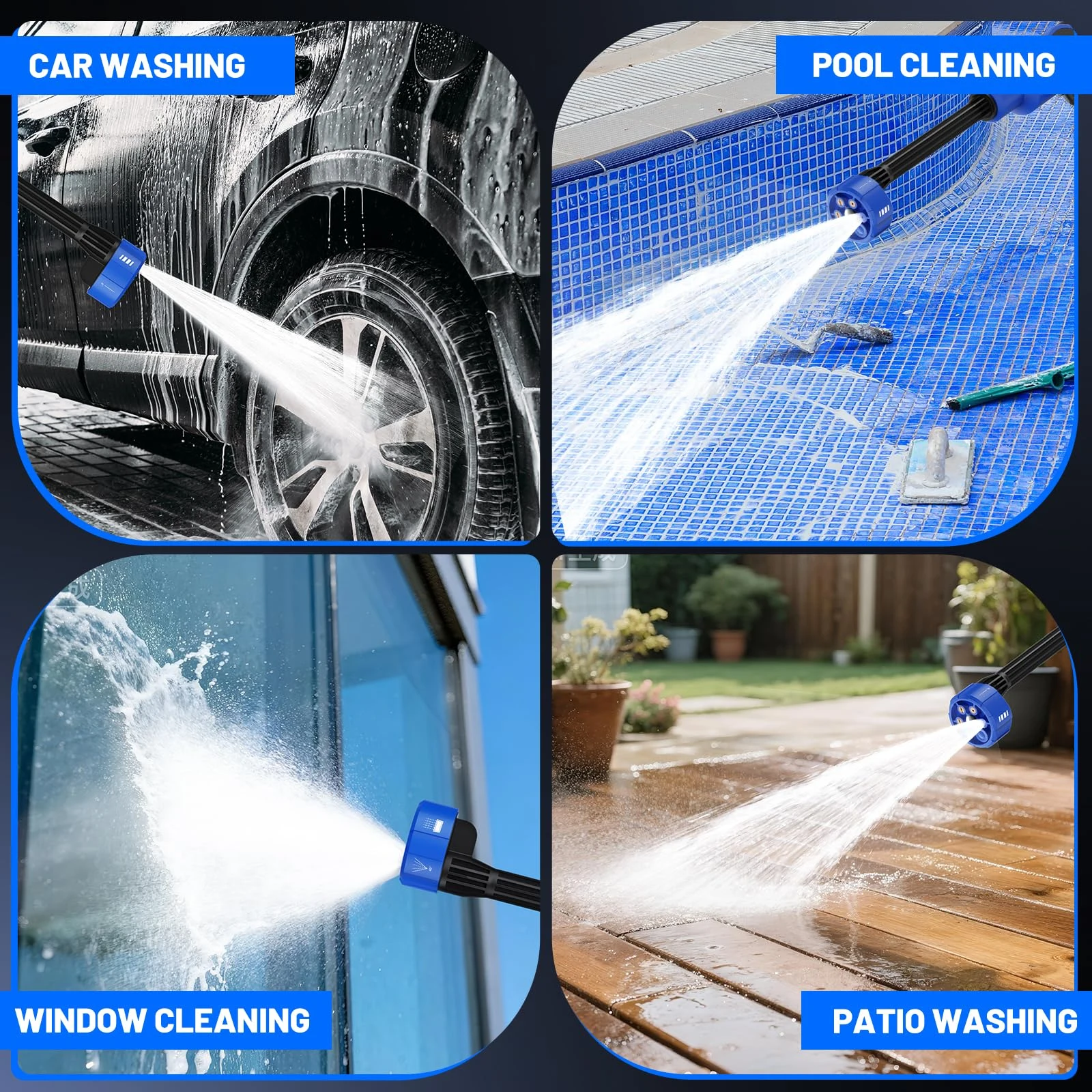 Geruicee 5000 PSI Cordless Pressure Washer with 4.0Ah Battery product photo, view 6 of 7
