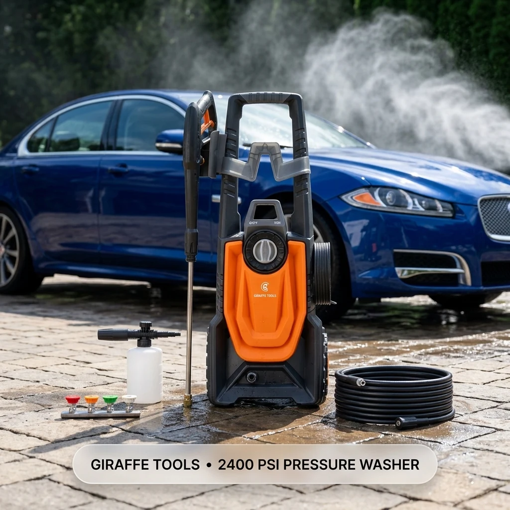 Giraffe Tools Electric Pressure Washer, 2400 PSI 2.3 GPM with 20FT Hose product photo, view 1 of 10