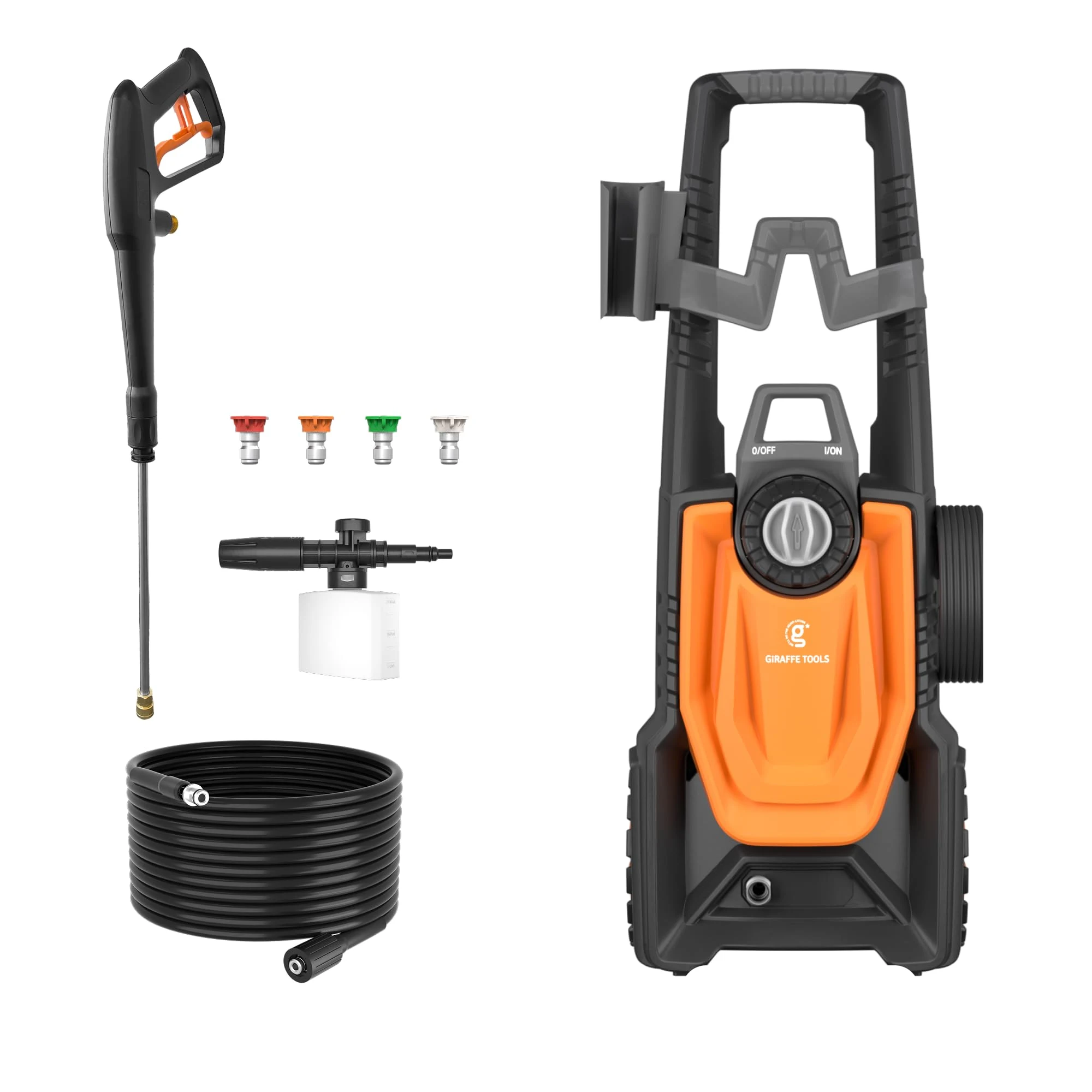 Giraffe Tools Electric Pressure Washer, 2400 PSI 2.3 GPM with 20FT Hose product photo, view 2 of 10