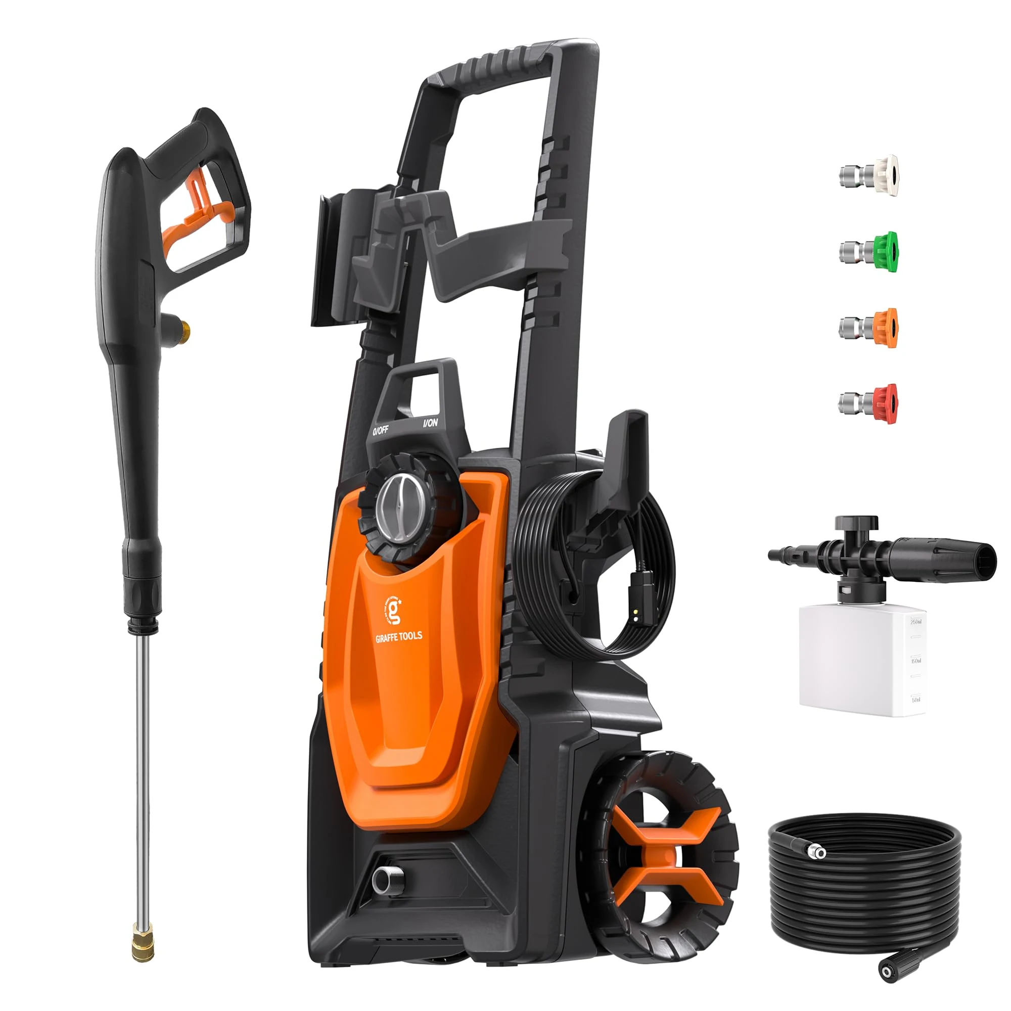 Giraffe Tools Electric Pressure Washer, 2400 PSI 2.3 GPM with 20FT Hose product photo, view 5 of 10