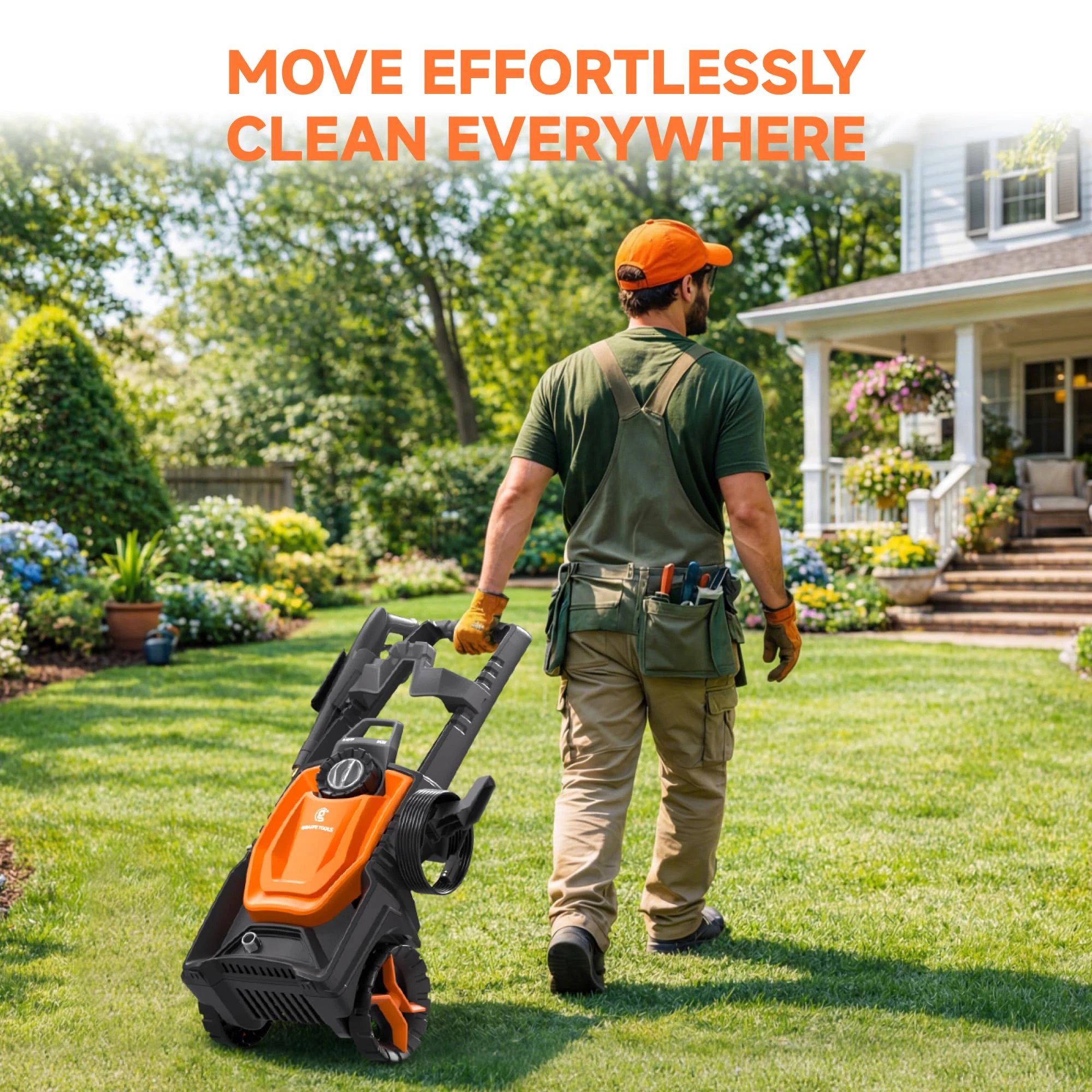 Giraffe Tools Electric Pressure Washer, 2400 PSI 2.3 GPM with 20FT Hose product photo, view 7 of 10