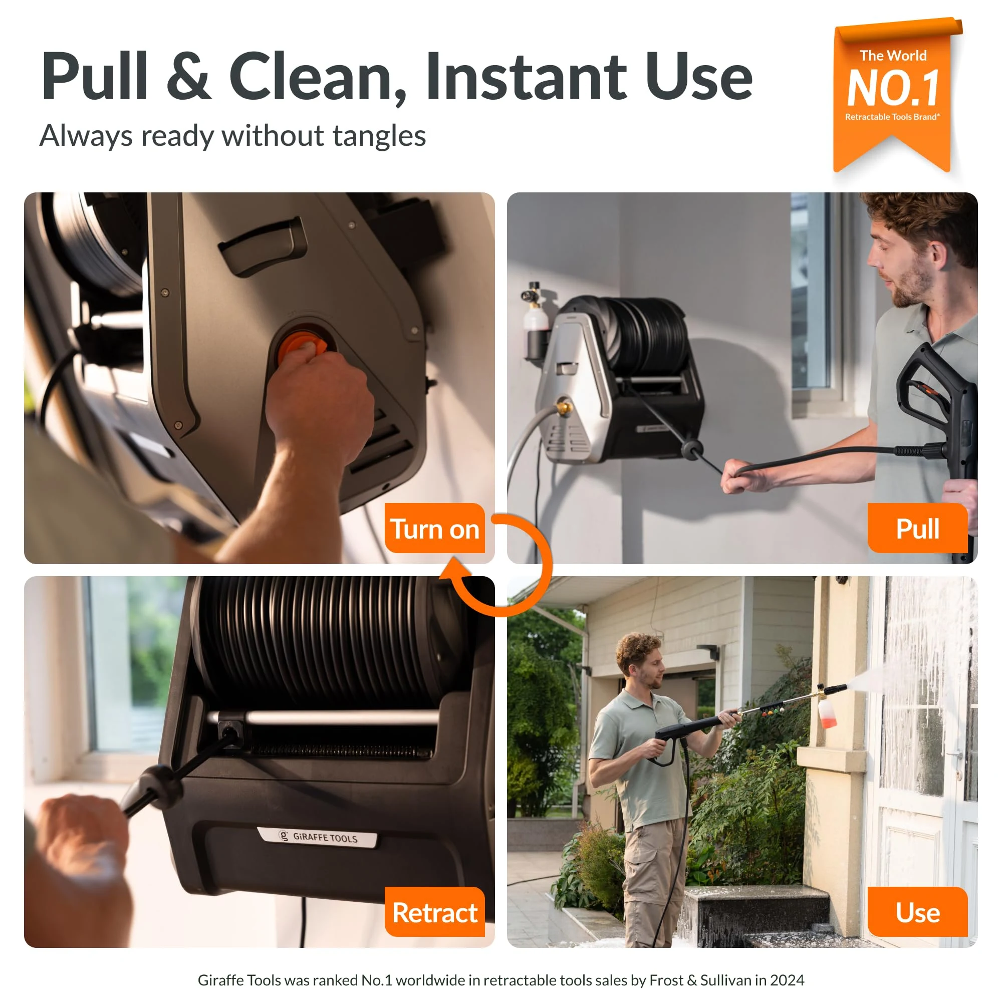 Giraffe Tools Wall Mounted Pressure Washer Essential 100FT with 1800W Motor product photo, view 3 of 7