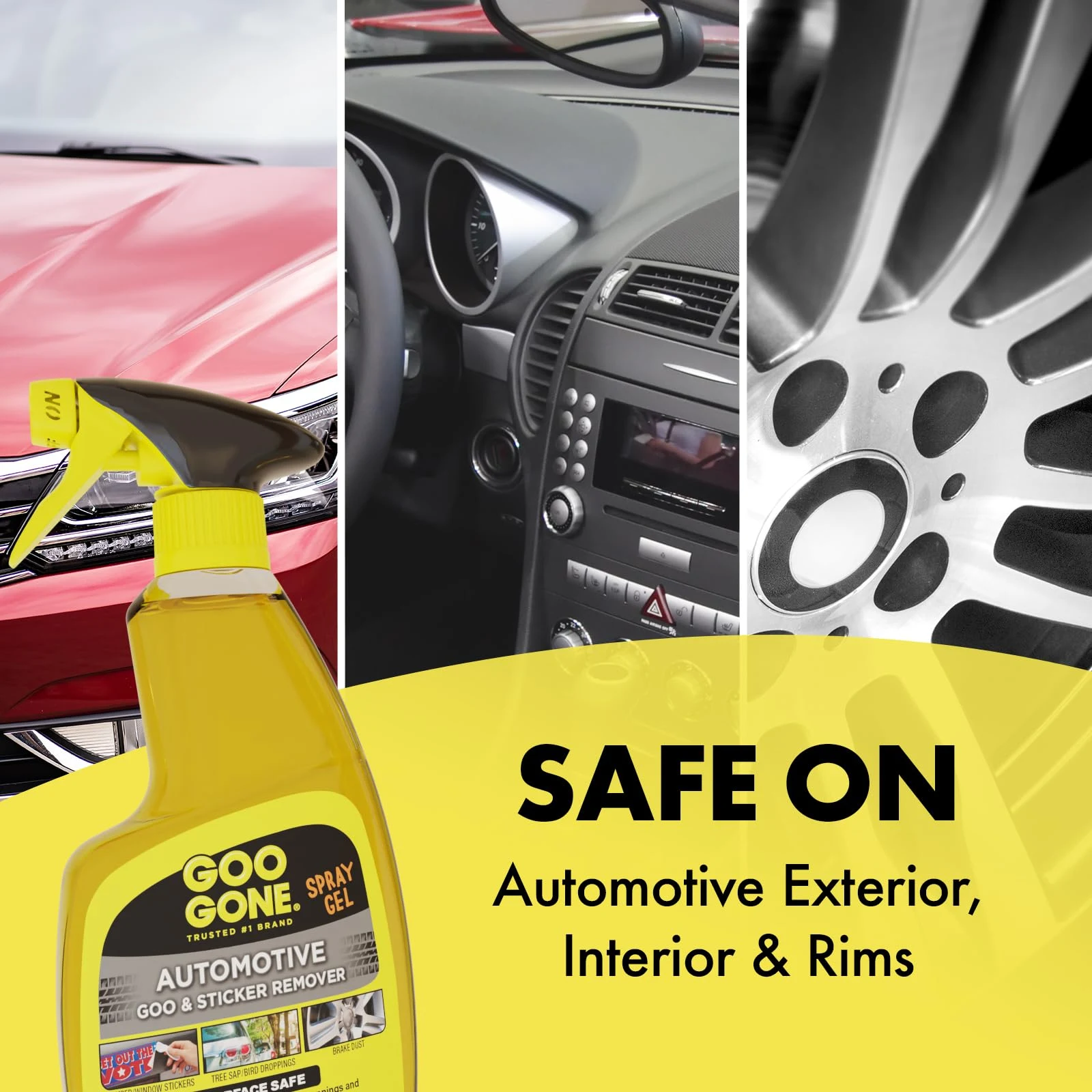 Goo Gone Automotive - Cleans Auto Interiors/ Bodies and Rims, Removes Bugs & Stickers - 12 Fl. Oz product photo, view 4 of 7