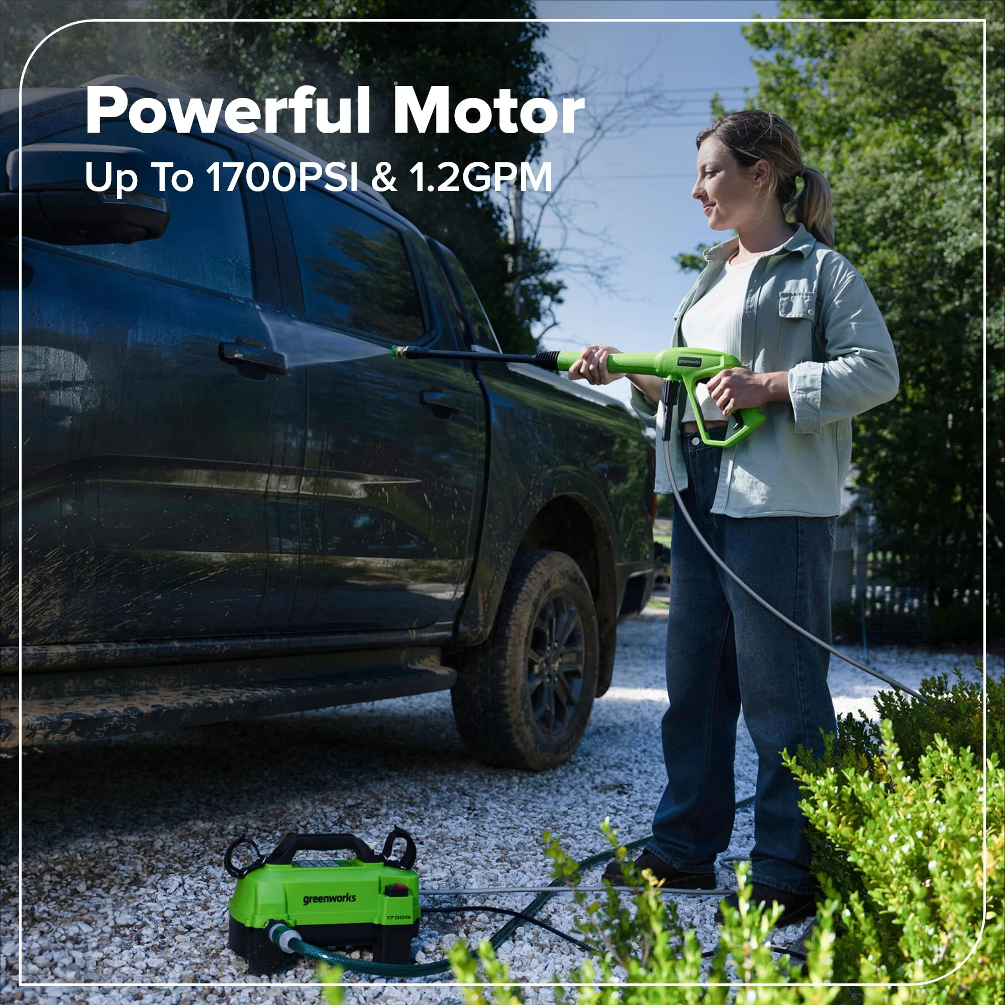 Greenworks 1700 PSI (1.2 GPM) Electric Pressure Washer product photo, view 6 of 7