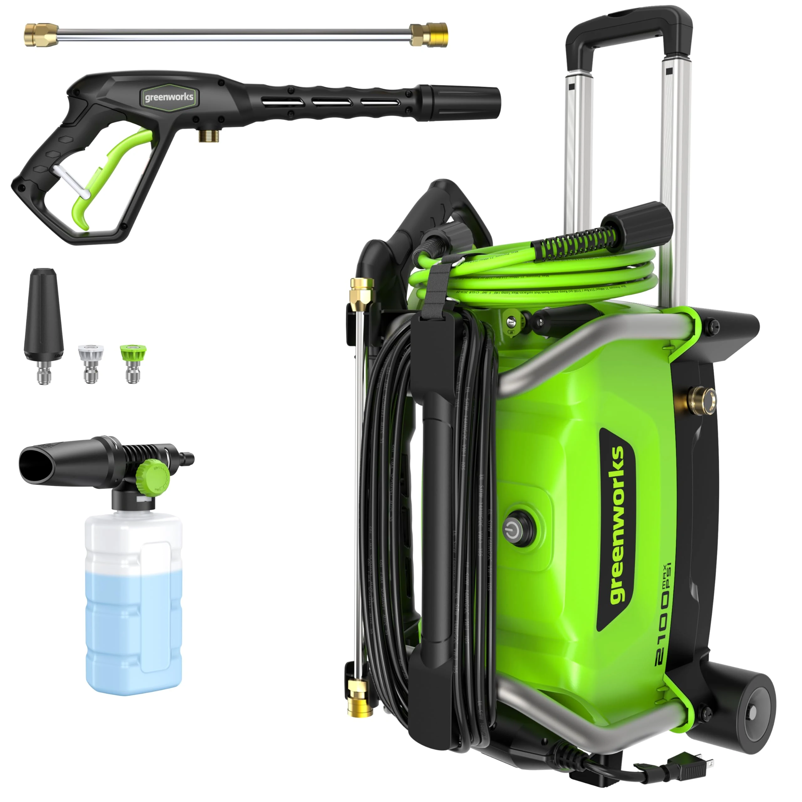 Greenworks 2100 PSI (1.2 GPM) Electric Pressure Washer product photo, view 2 of 7
