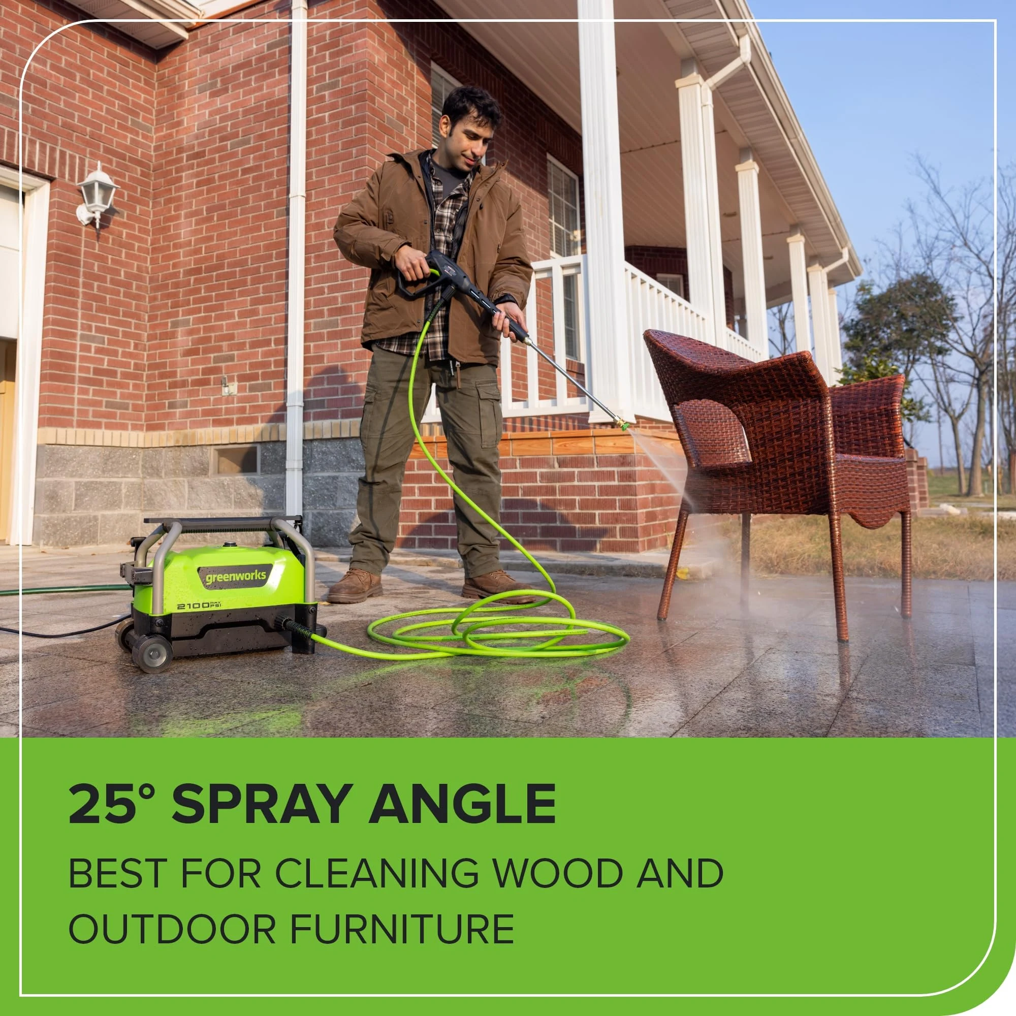 Greenworks 2100 PSI (1.2 GPM) Electric Pressure Washer product photo, view 6 of 7