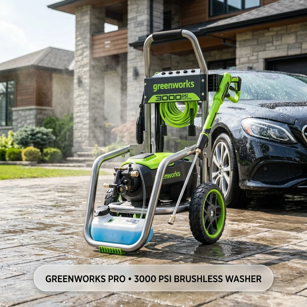 Greenworks 3000 PSI (2.0 GPM Max) Brushless Electric Pressure Washer product photo, view 1 of 7