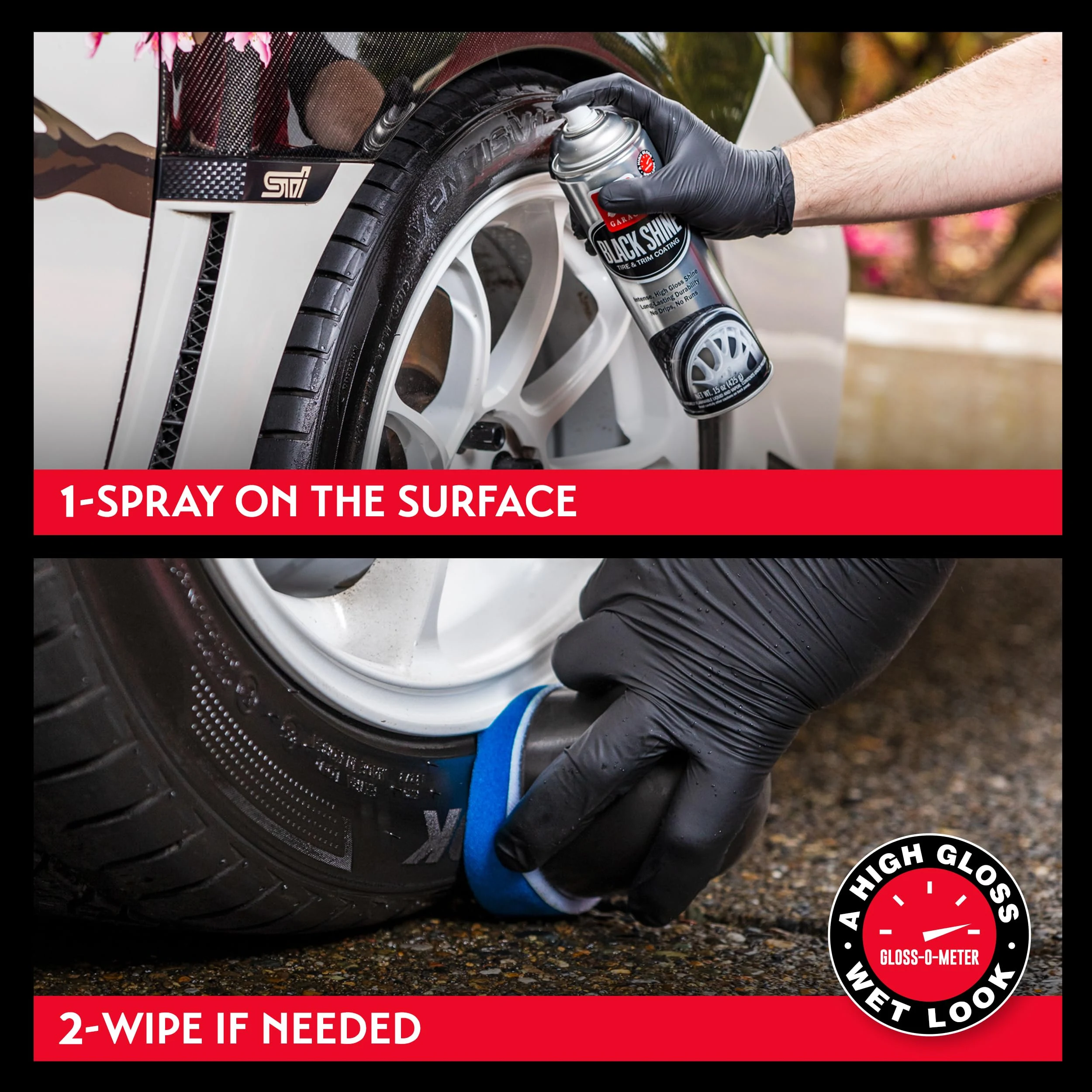Griot's Garage Black Shine Tire and Trim Coating, Water-Resistant Dressing, Provides a High-Gloss Finish, Rain, and UV Protec product photo, view 5 of 7