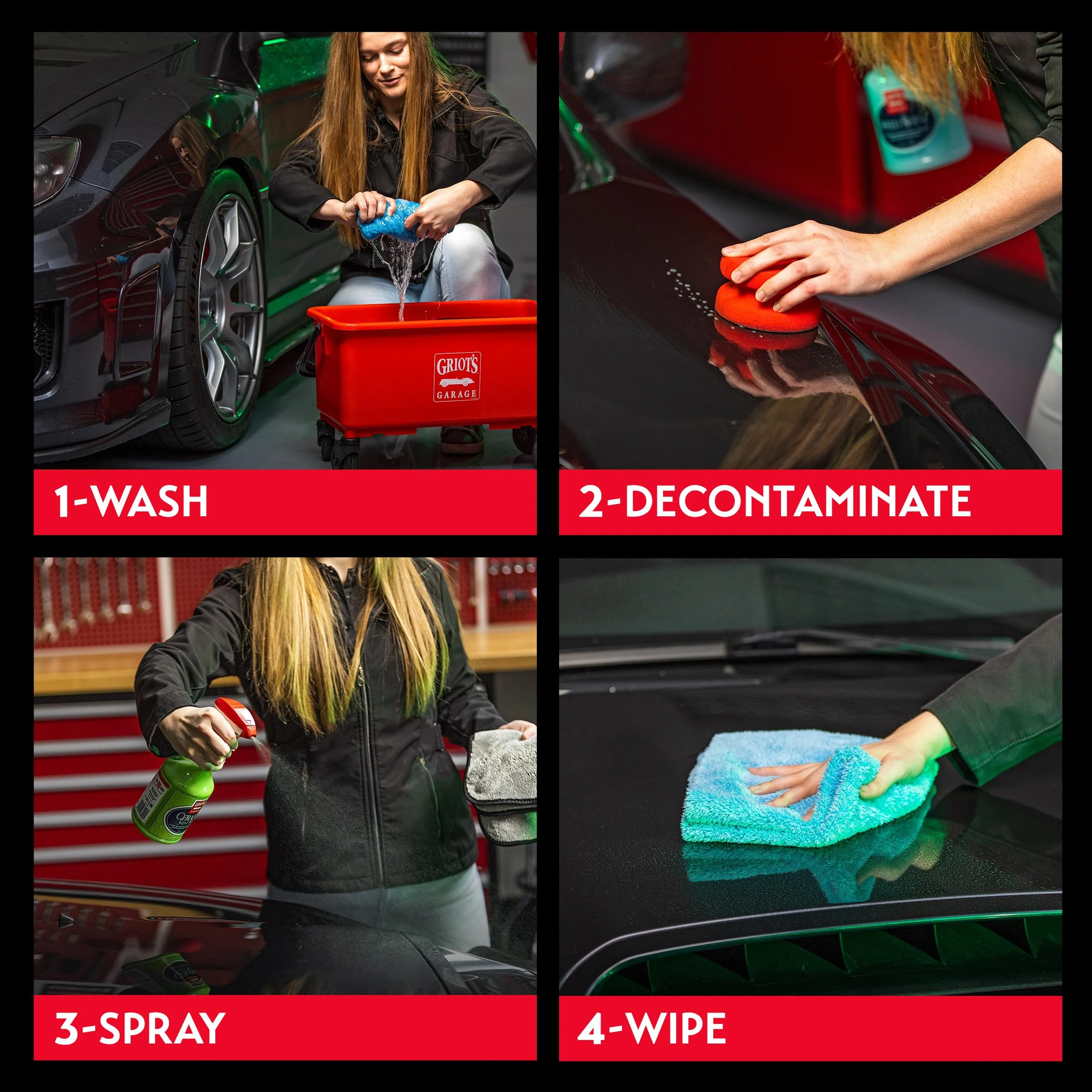 Griot’s Garage Ceramic 3-in-1 Wax, SiO2 Spray for Cars, Trucks, and RV’s, Provides Protection and Water Beading on Paint, Whe product photo, view 5 of 7