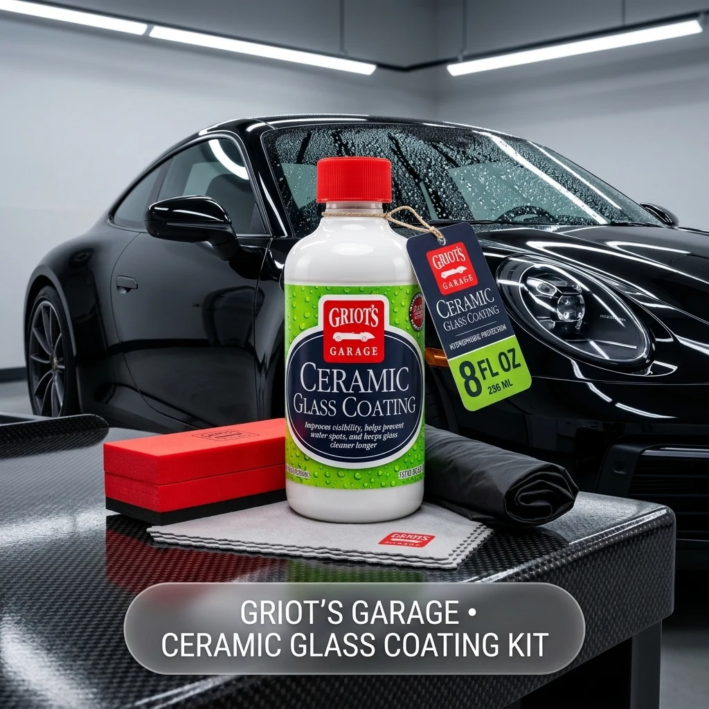 Griot's Garage Ceramic Glass Coating Kit for Cars, SiO2 Hydrophobic Sealant for Windshields and Auto Detailing, Includes Appl product photo, view 1 of 7