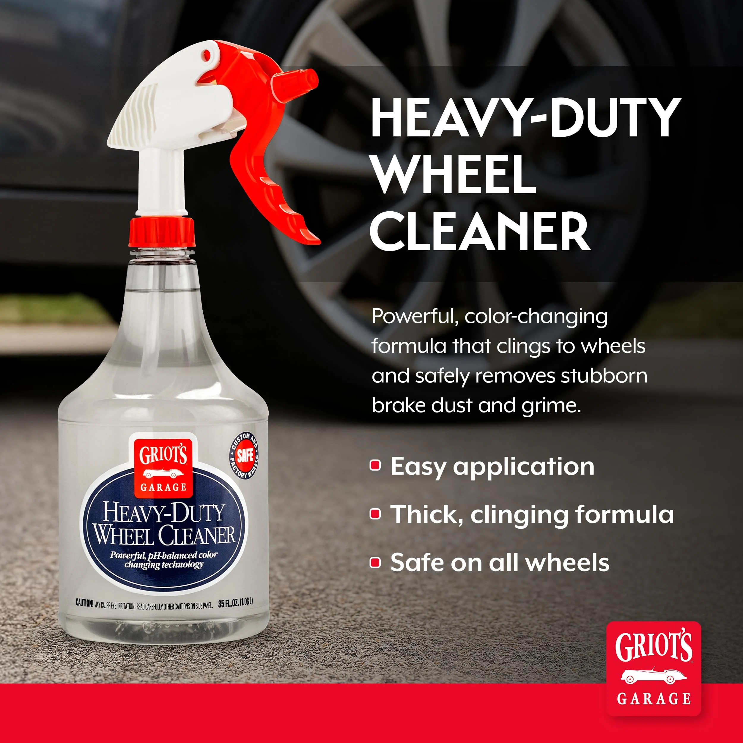 Griot's Garage Heavy-Duty Wheel Cleaner for All Wheel Finishes, Breaks Down and Removes Stubborn Brake Dust and Grime, PH Bal product photo, view 3 of 7