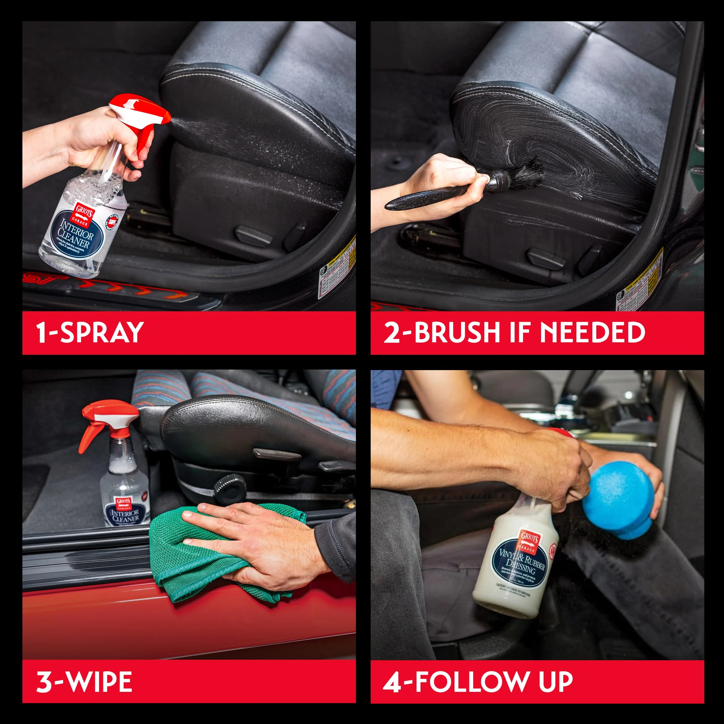 Griot's Garage Interior Cleaner Spray for Car Seats, Carpet, Upholstery Fabric, Floor Mat, Vinyl, Dashboard, Ideal for Truck product photo, view 5 of 7