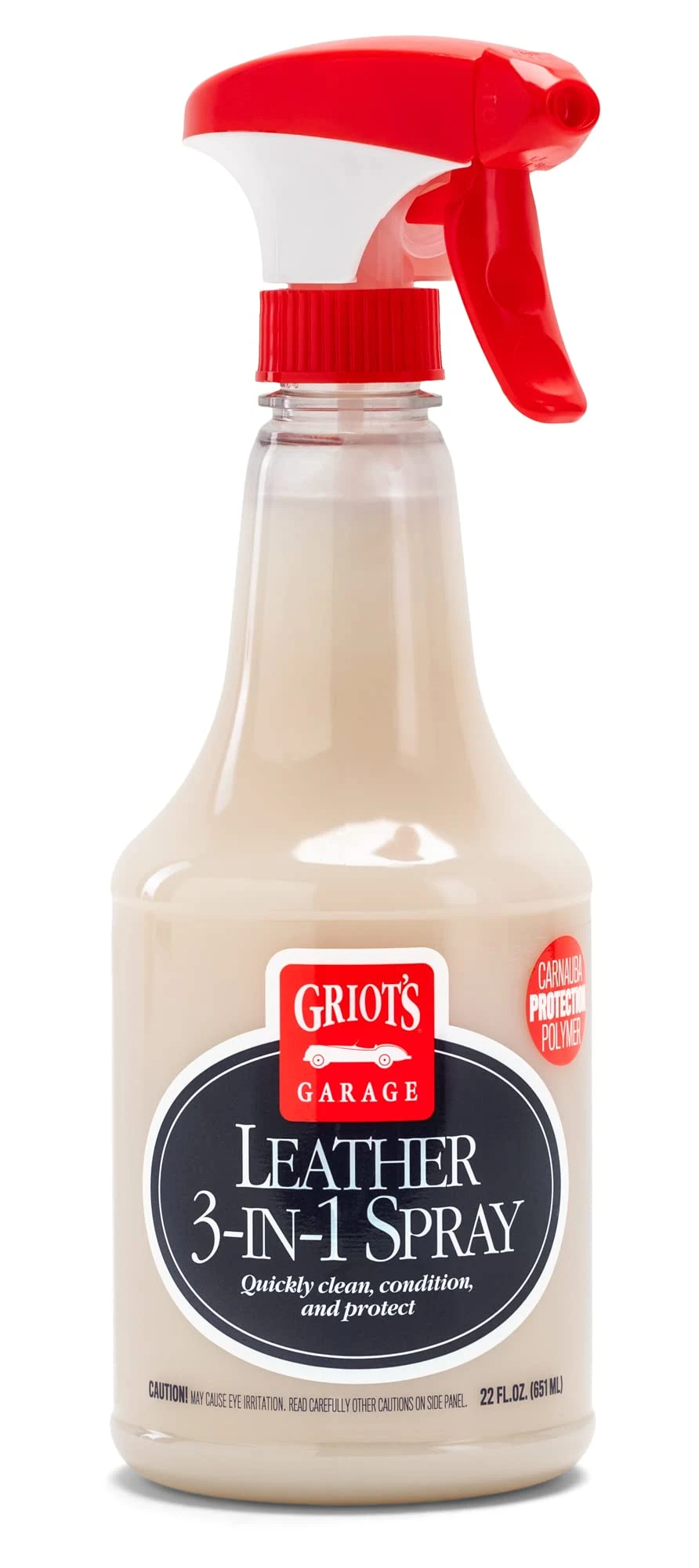 Griot's Garage Leather 3-in-1 Spray, Cleaner and Conditioner for Leather and Vinyl, Car Seats and Vehicle Interior, Truck, RV product photo, view 2 of 7